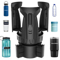 Cup Holder Expander (Adjustable Holder & Base, Auto-Fit Hold, One Button Open), Car Cup Holder Expander for Yeti, Hydro Flask, Nalgene, Owala, Bottles in 2.6"- 4.8" (Light Black, 1 Pack)