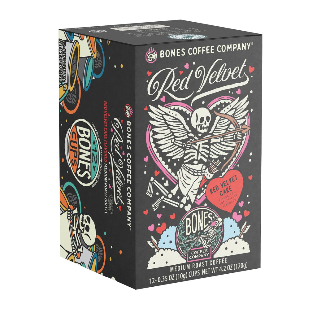 Bones Coffee Company Flavored Coffee Bones Cups Highland Grog Butterscotch Caramel | 12ct Single-Serve Coffee Pods Compatible with Keurig 1.0 & 2.0 Keurig Coffee Maker