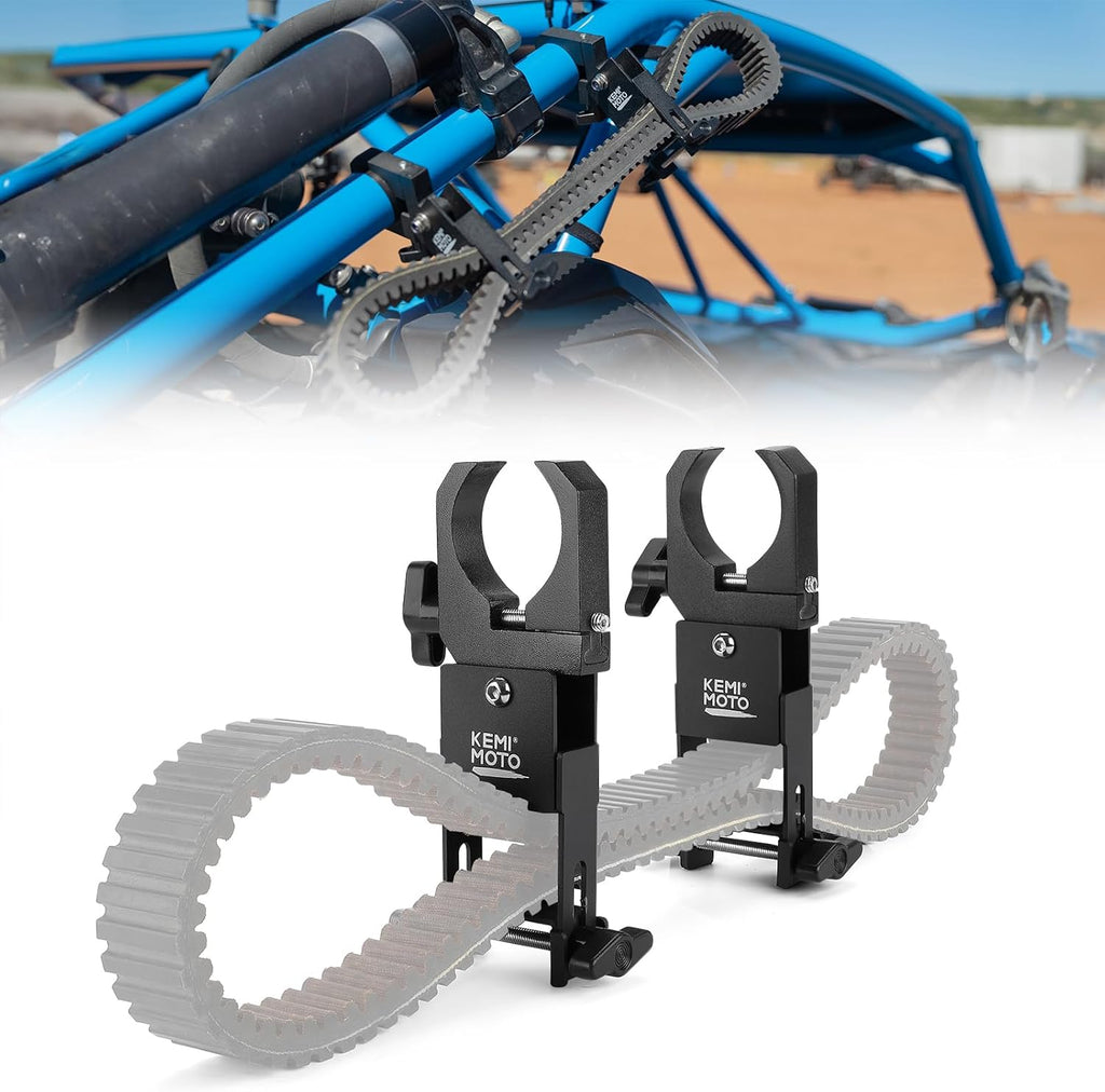 KEMIMOTO UTV Drive Belt Holder, Universal Belt Mount Fit 1.5”-2” Roll Bars Compatible with Polaris RZR Can Am Teryx Mule