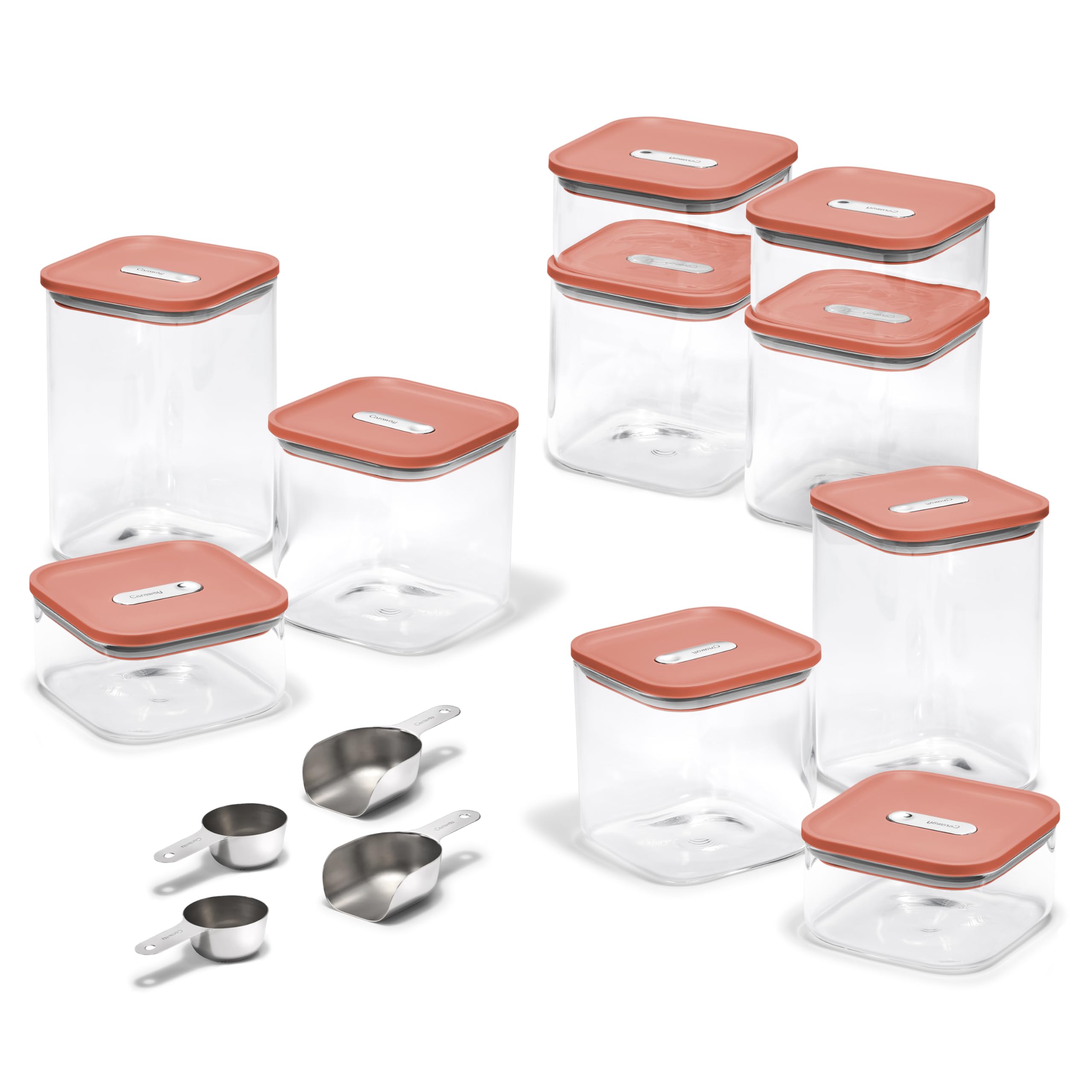 Caraway 13-Piece Glass Airtight Food Storage Containers with Lids – Non-Toxic, BPA-Free Kitchen Storage Containers – Stackable, Space-Saving Airtight Containers for Dry Goods and More - Navy