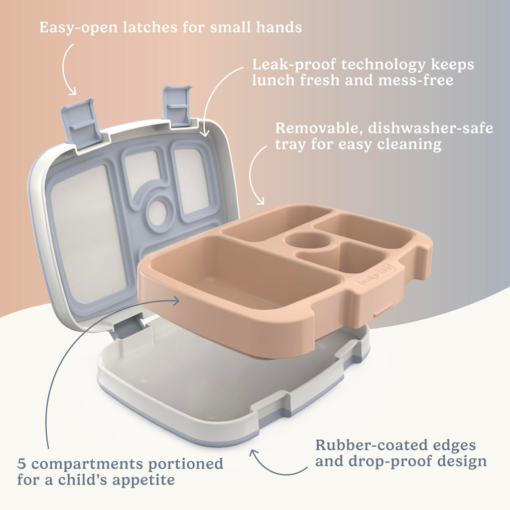 Bentgo Kids Prints Leak-Proof, 5-Compartment Bento-Style Kids Lunch Box - Ideal Portion Sizes for Ages 3-7, Durable, Drop-Proof, Dishwasher Safe, & PFAS & BPA-Free Materials (Unicorn)