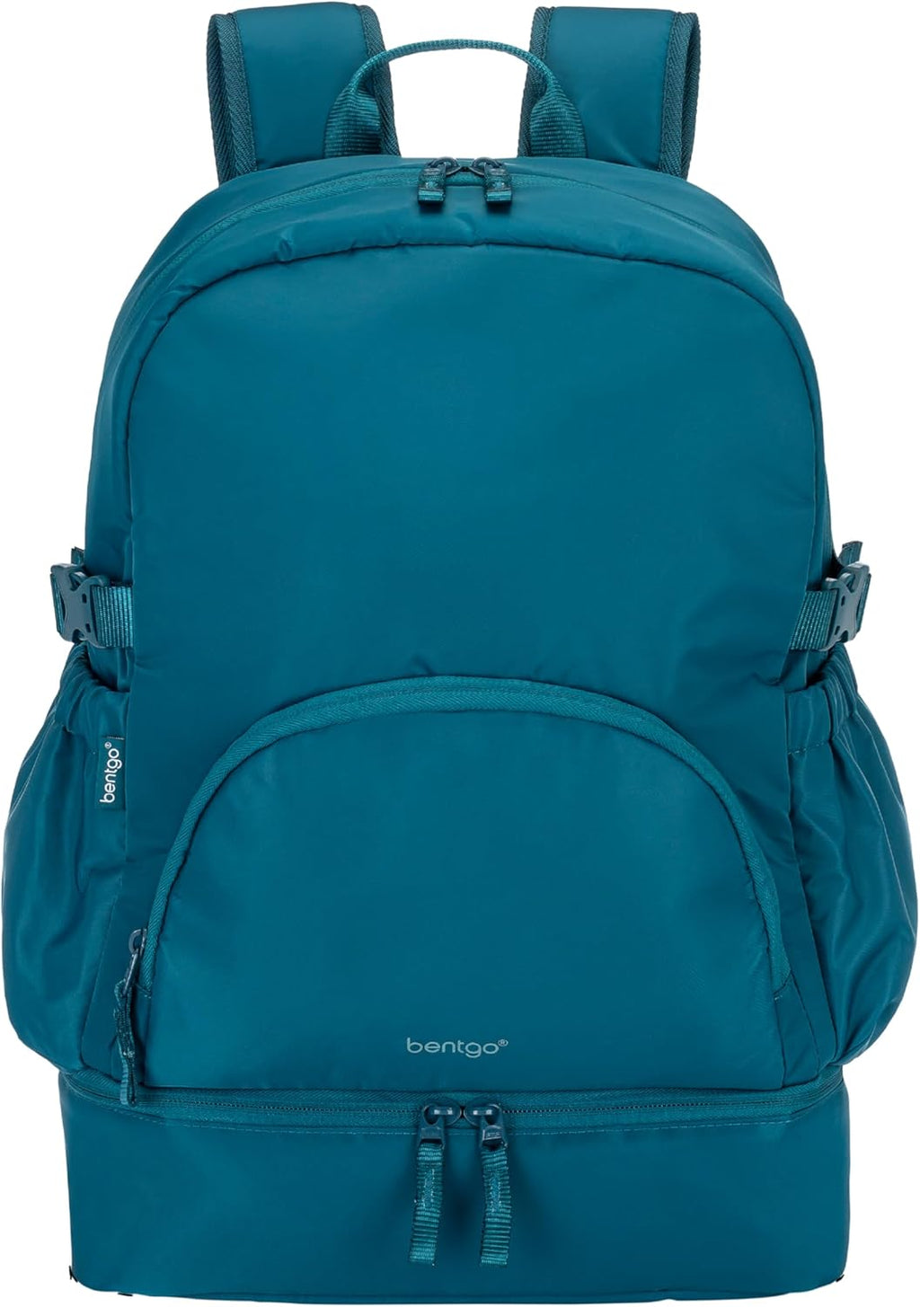 Bentgo 2-in-1 Adult Backpack & Insulated Lunch Bag – Lightweight, Water-Resistant Travel Backpack with 9 Compartments, Laptop Sleeve & Trolley Sleeve for Work & Everyday Use (Deep Teal)