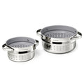 Caraway Steamer - Stainless Steel Steamer with Handles - Non Stick, Non Toxic Coating - Steam Veggies, Seafood, and More - Compatible With Our Dutch Oven or Sauce Pan - Small