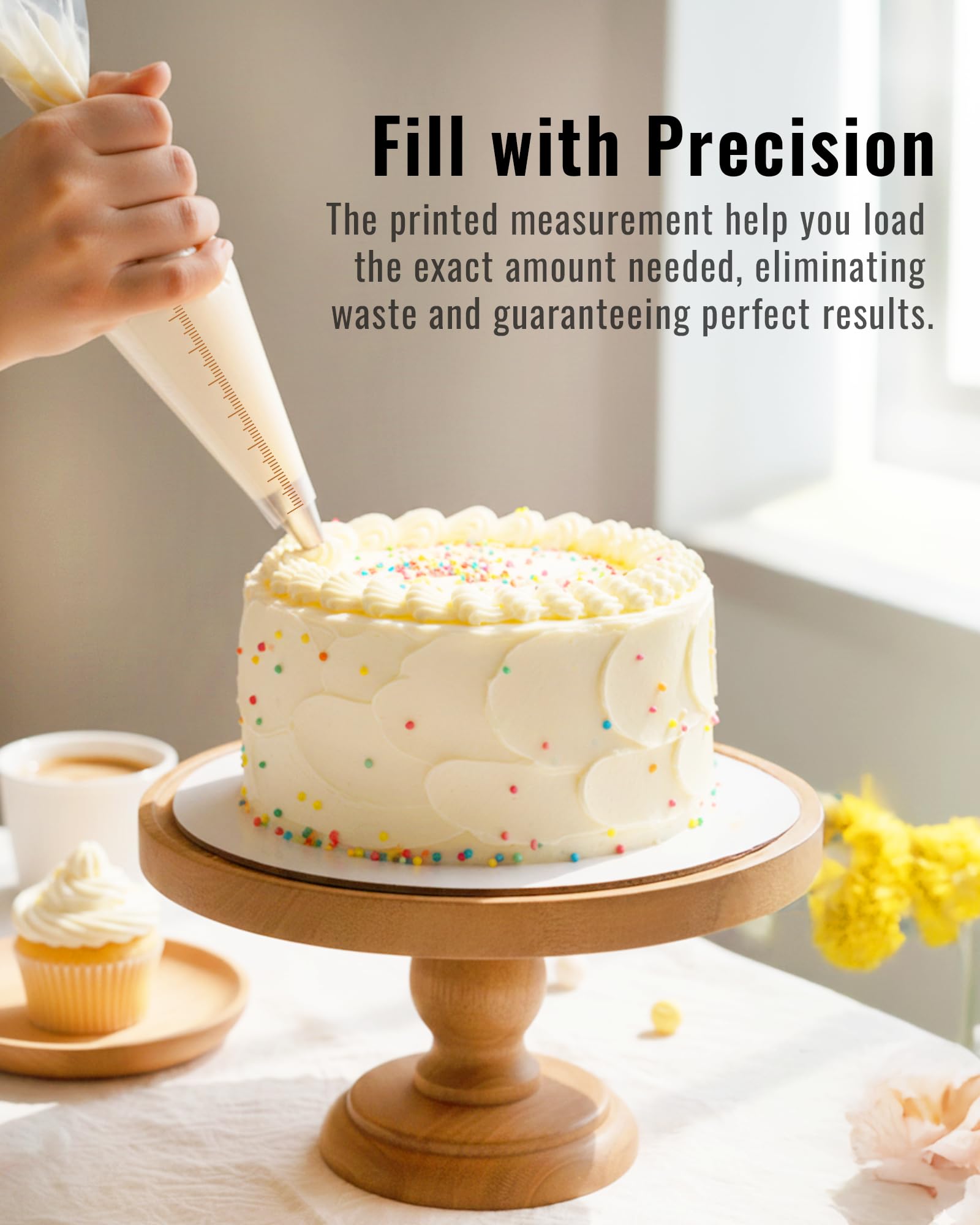 16 Inch Large Piping Bags, 100PCS Thickened Disposable Pastry Bags, Anti Burst Icing Bags for Cream Frosting, Non-slip Frosting Bags, Cake & Cookie Decorating Supplies