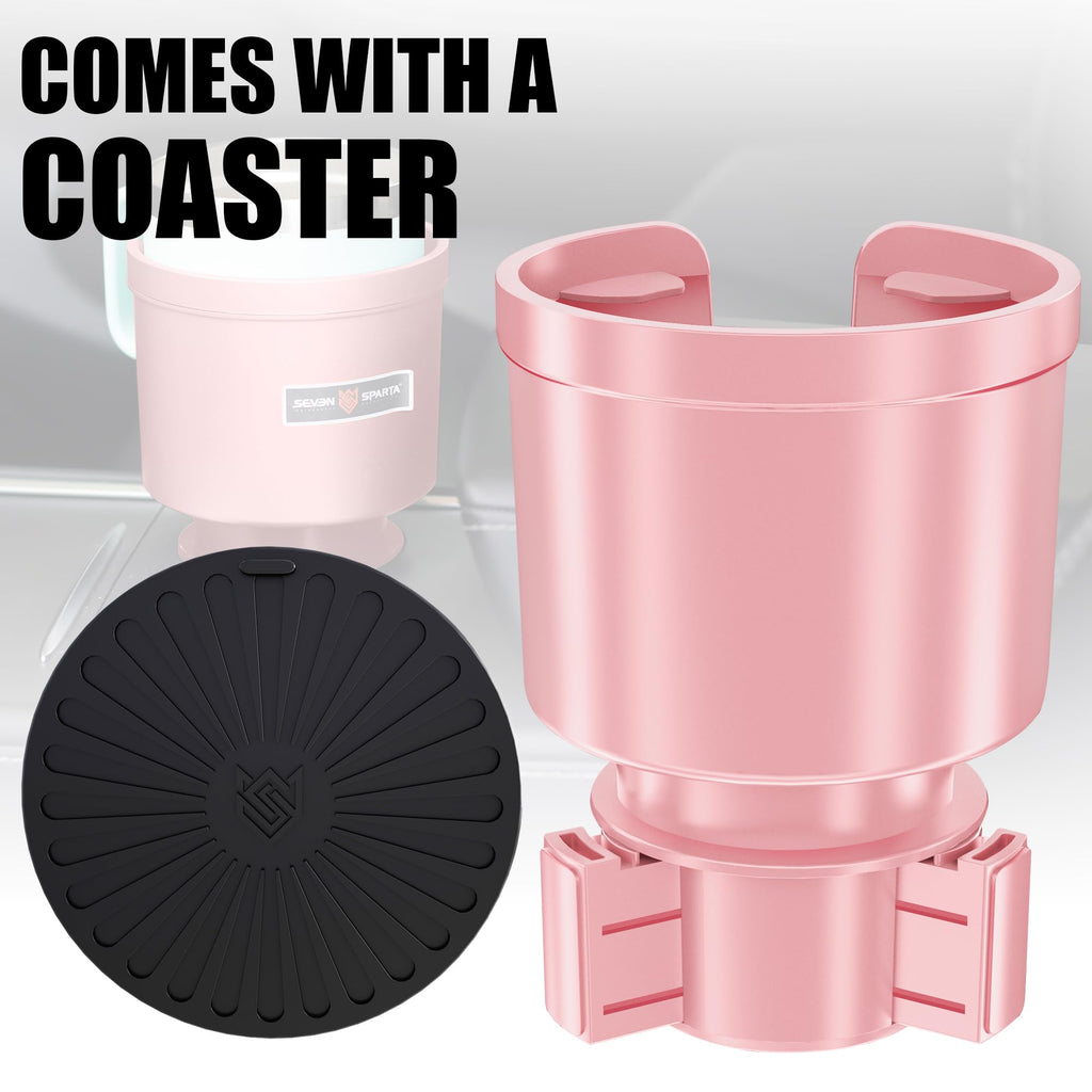 Upgraded Car Cup Holder Expander Adapter with Offset Adjustable Base, Compatible with Yeti 14/24/36/46oz Ramblers, Hydro Flasks 32/40oz, Other Large Bottles Mugs in 3.5"-4.0", 1 Pack