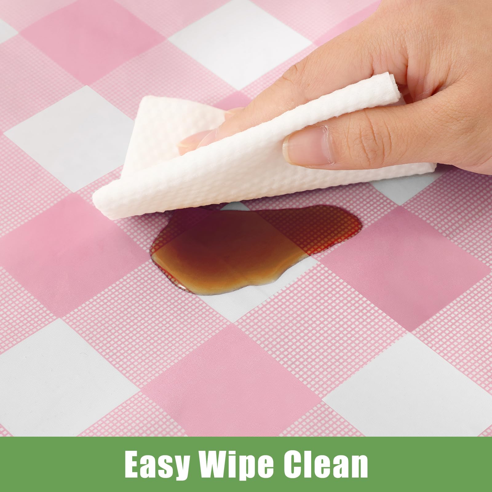 Smiry 3 Pack Red Gingham Disposable Tablecloths - 54" x 108" Heavy Duty Plastic Table Cloth, Waterproof Buffalo Plaid Table Covers for Picnic, Banquets, Outdoor Parties