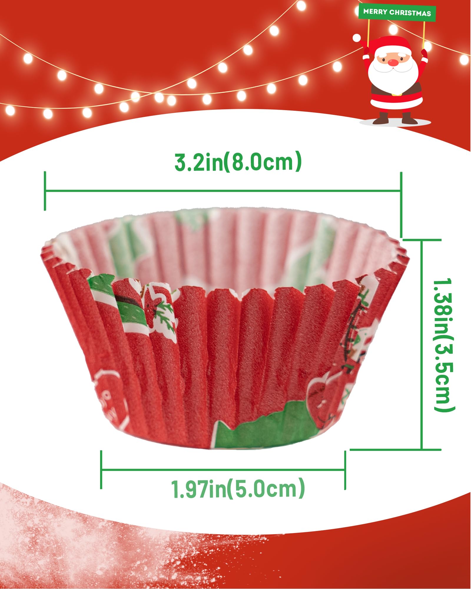 200pcs Standard Blue cupcake liners for baking,food-grade cupcake wrappers, greaseproof parchment muffin liners Christmas muffin liners for Christmas decorations