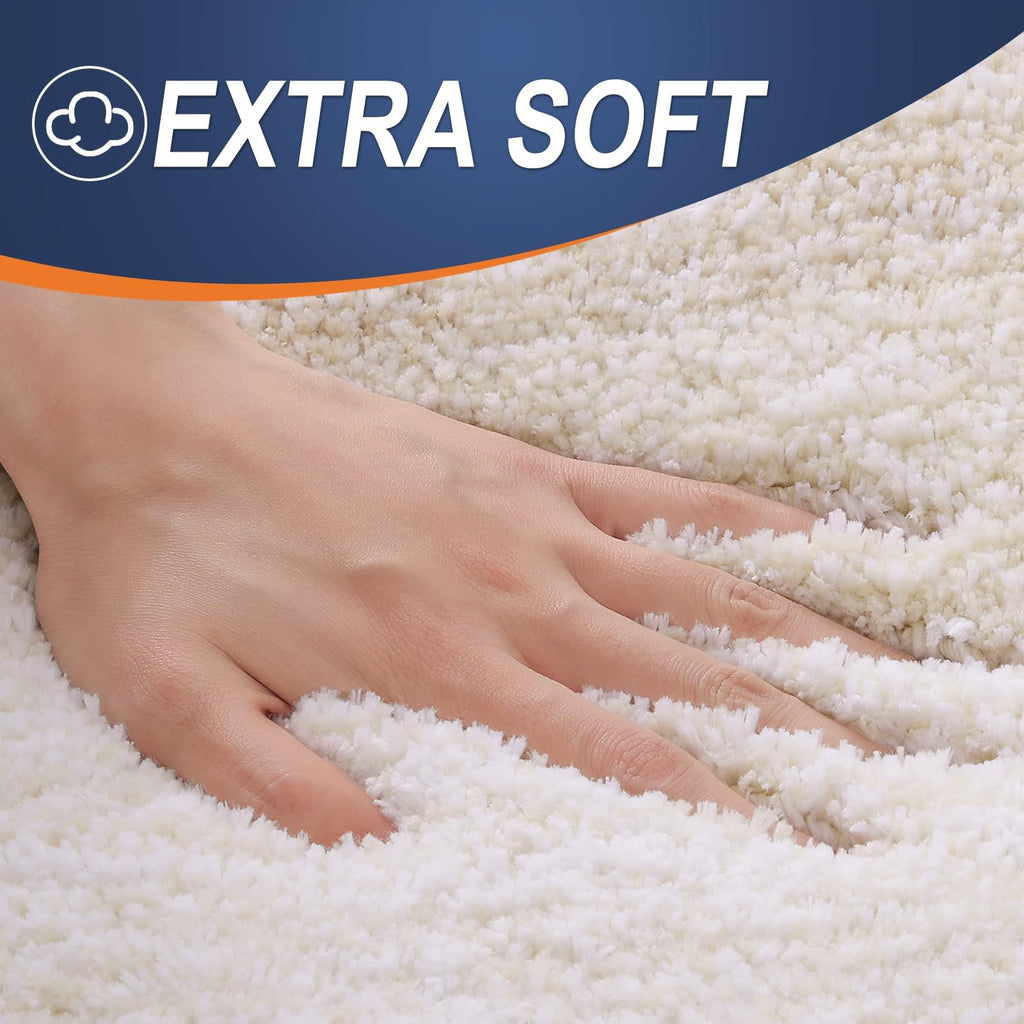 OLANLY Bathroom Rugs Sets 3 Piece, Soft Microfiber Absorbent Bath Mat, U-Shaped Contour Toilet Mat and Toilet Lid Cover, Quick Dry, Machine Washable, Toilet Cover and Rug Set for Bathroom, Grey