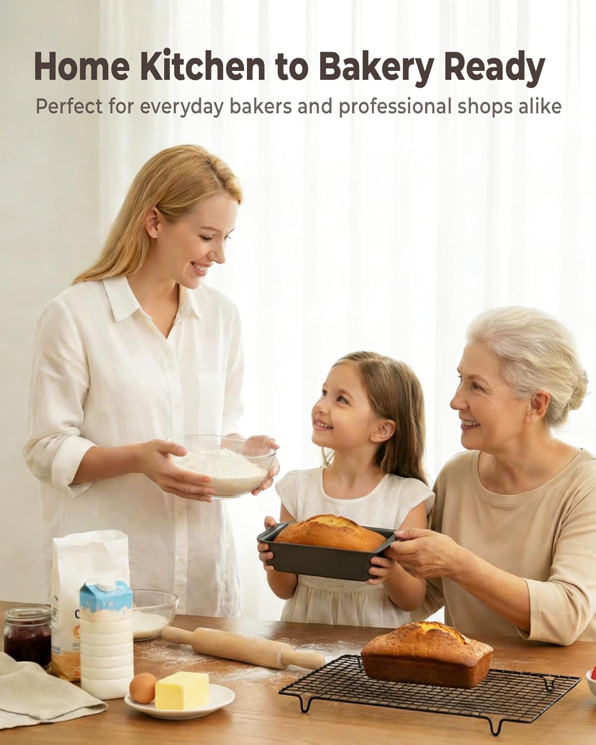 100 Pcs Loaf Pan Liners for Baking Bread 9x5 Inch, Bread Pan Liners with Cardboard Formers, Non-Stick Pre Cut Unbleached Parchment Paper for Loaf Pan