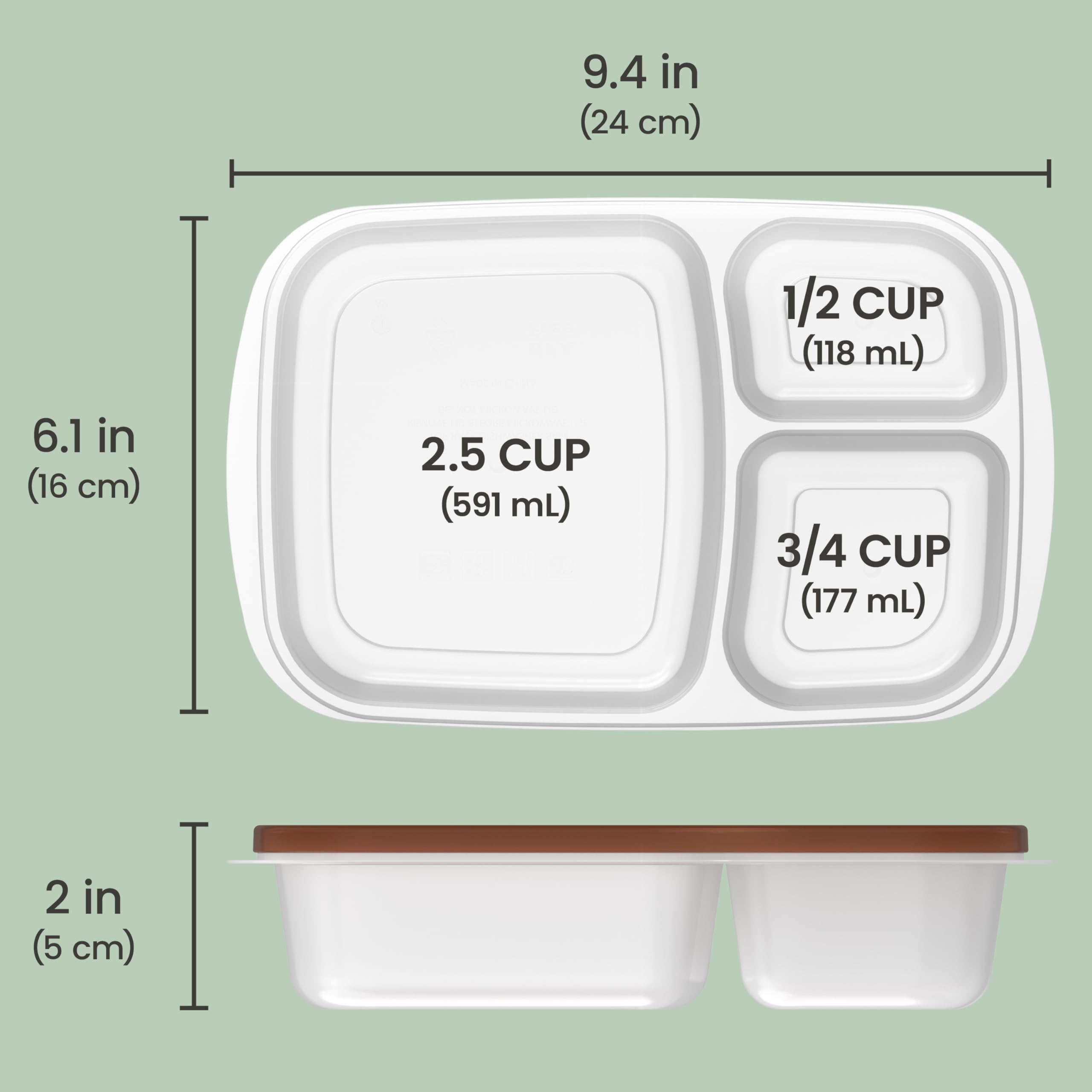 Bentgo Easyboxes - Original Stackable Lunch Boxes - Reusable 3-Compartment Food Containers for Kids and Adults - Bento Lunch Box for Meal Prep, School, & Work - BPA Free, Set of 4 (Classic)