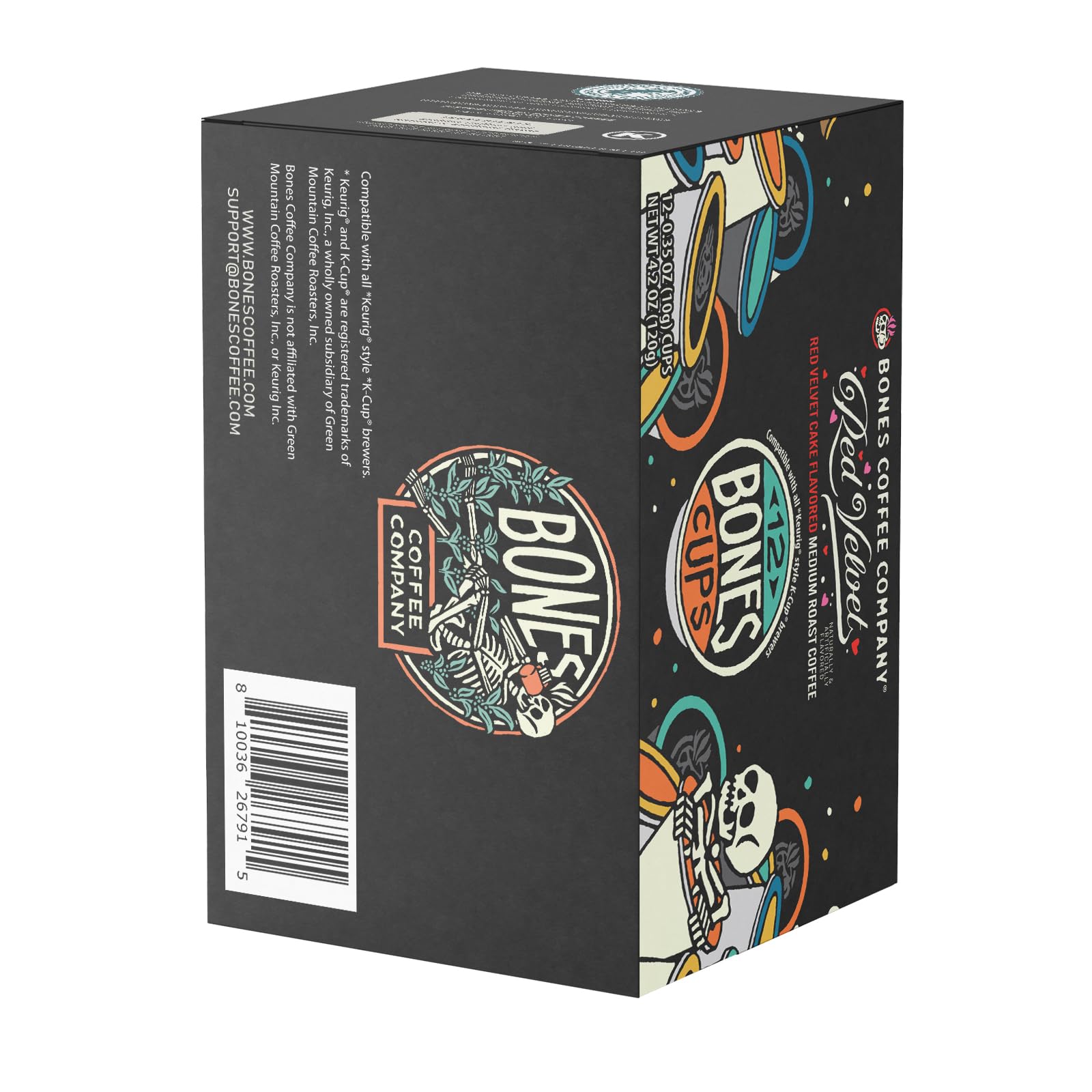 Bones Coffee Company Flavored Coffee Bones Cups Highland Grog Butterscotch Caramel | 12ct Single-Serve Coffee Pods Compatible with Keurig 1.0 & 2.0 Keurig Coffee Maker