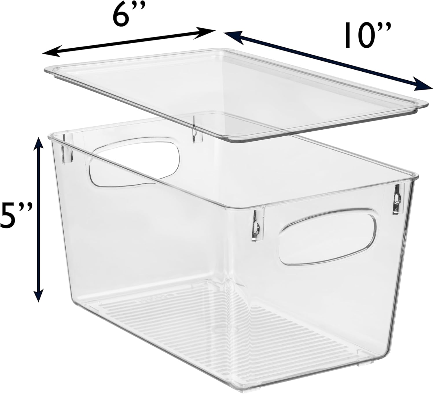 ClearSpace Plastic Pantry Organization and Storage Bins with Lids – Perfect Kitchen Organization or Kitchen Storage – Fridge Organizer, Refrigerator Organizer Bins, Cabinet Organizers