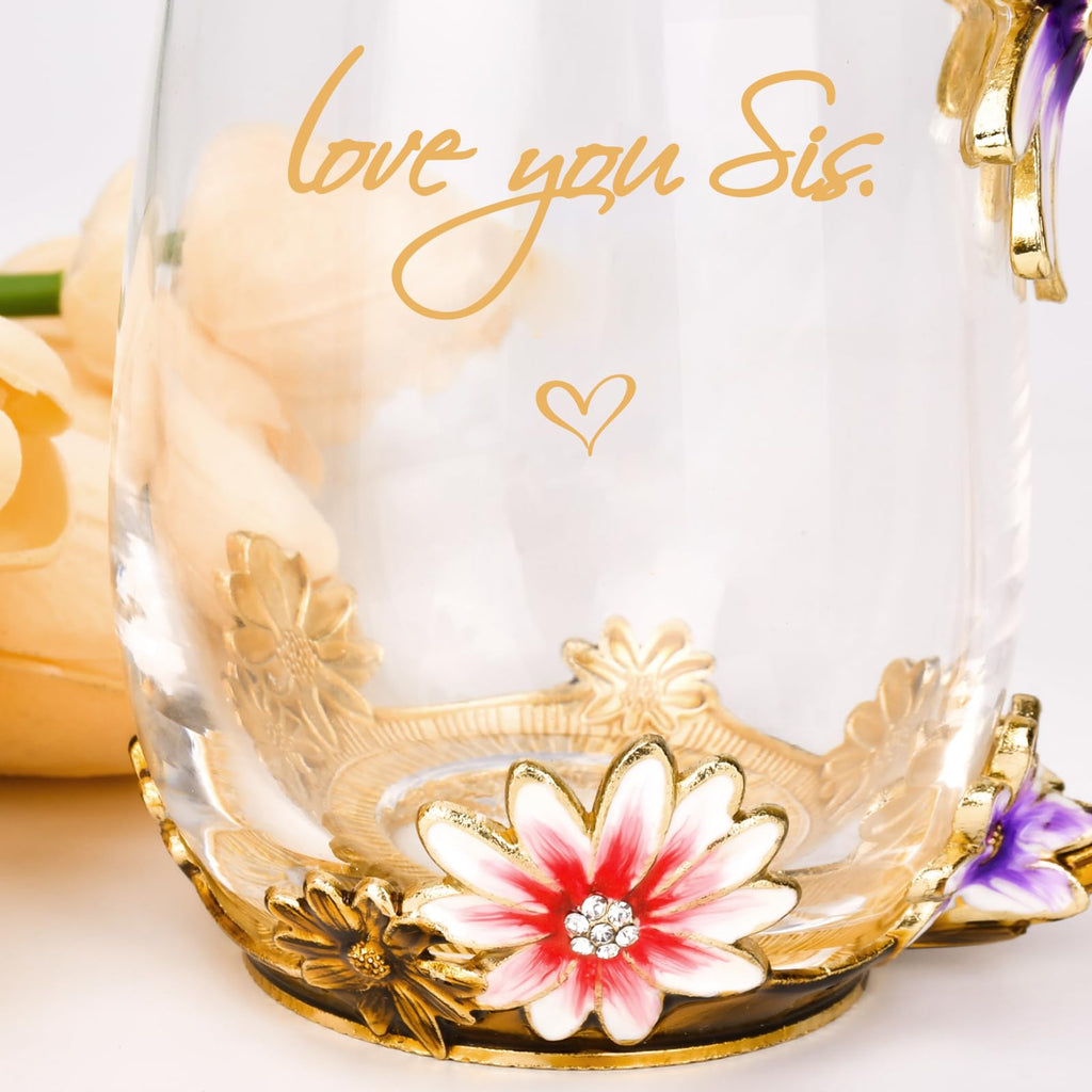 OEAGO Gifts for Mom Women Mothers Day Valentines Day Gifts Glass Coffee Enamels Mug Best Birthday Valentine's for Her Girlfriend Wife from Daughter Son Tea Cup Christmas Stocking Stuffers