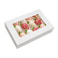 5 Pack Cookie Boxes 12x8x2.5inch Bakery Boxes with Window Treat Boxes for Cookie Packaging Gift Giving Dessert Boxes for Chocolate Covered Strawberries, Donuts, Cocoa Bombs (White)