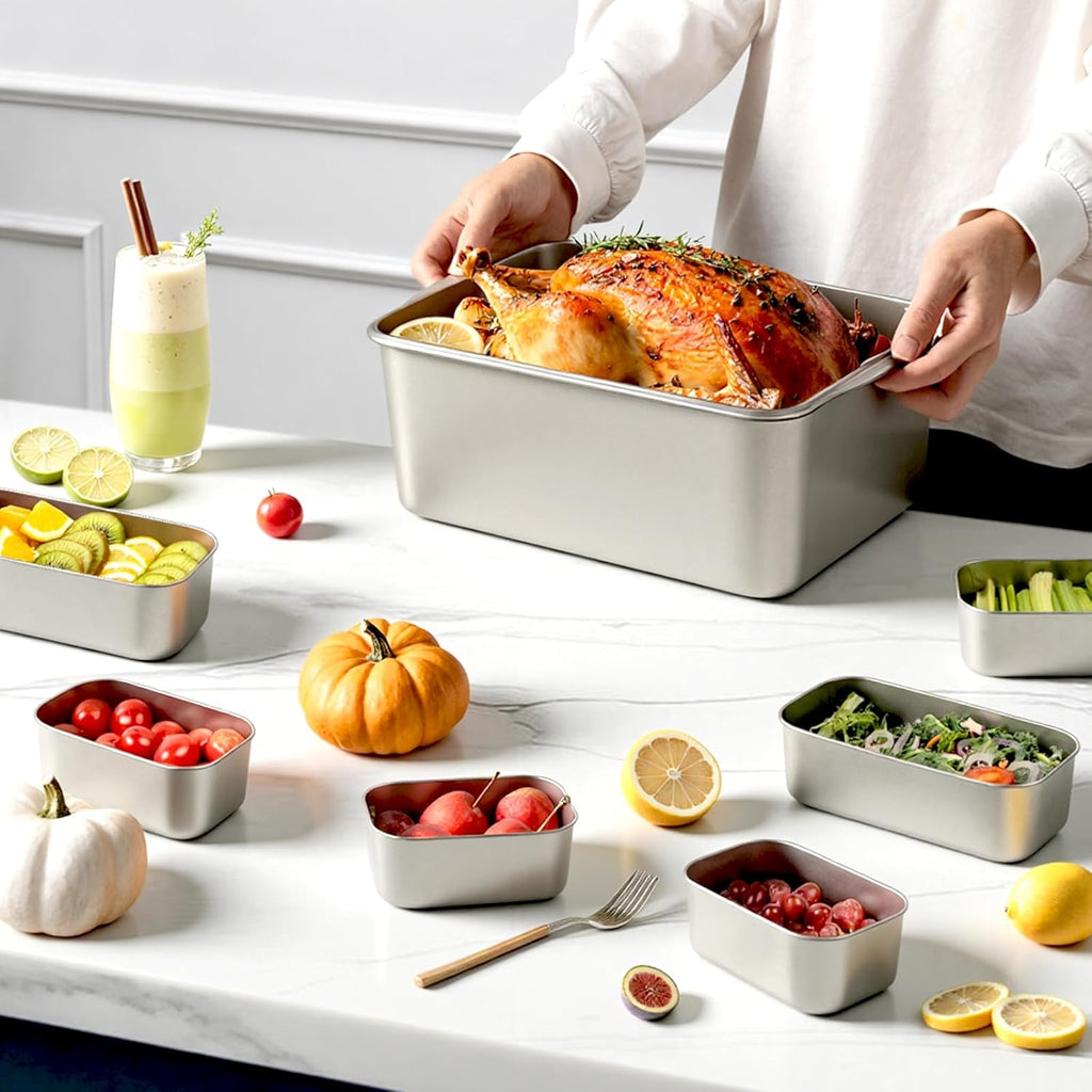 Freshmage Snackle Box Container and Stainless Steel Food Storage Containers with Lids