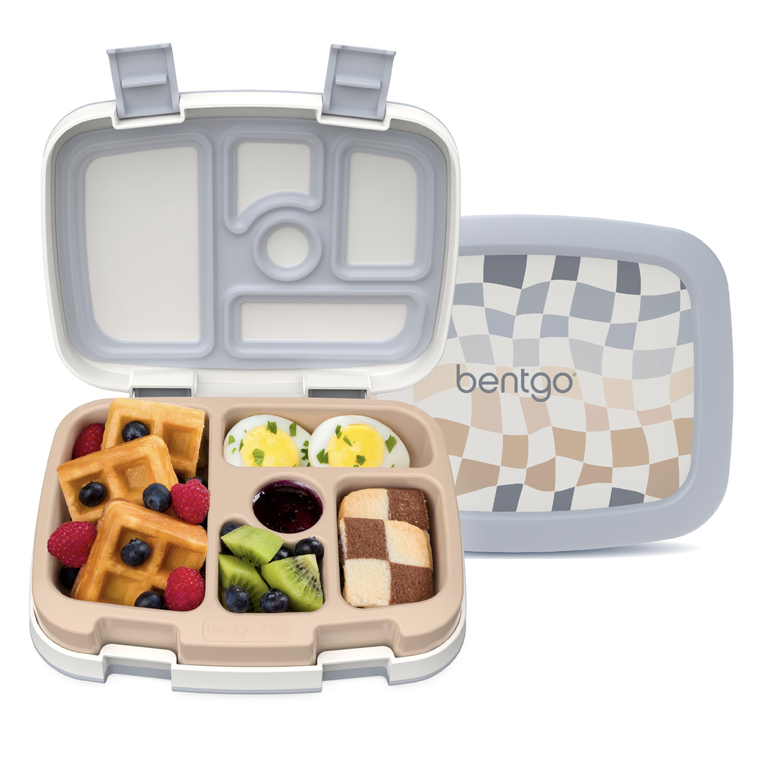 Bentgo Kids Prints Leak-Proof, 5-Compartment Bento-Style Kids Lunch Box - Ideal Portion Sizes for Ages 3-7, Durable, Drop-Proof, Dishwasher Safe, & PFAS & BPA-Free Materials (Unicorn)