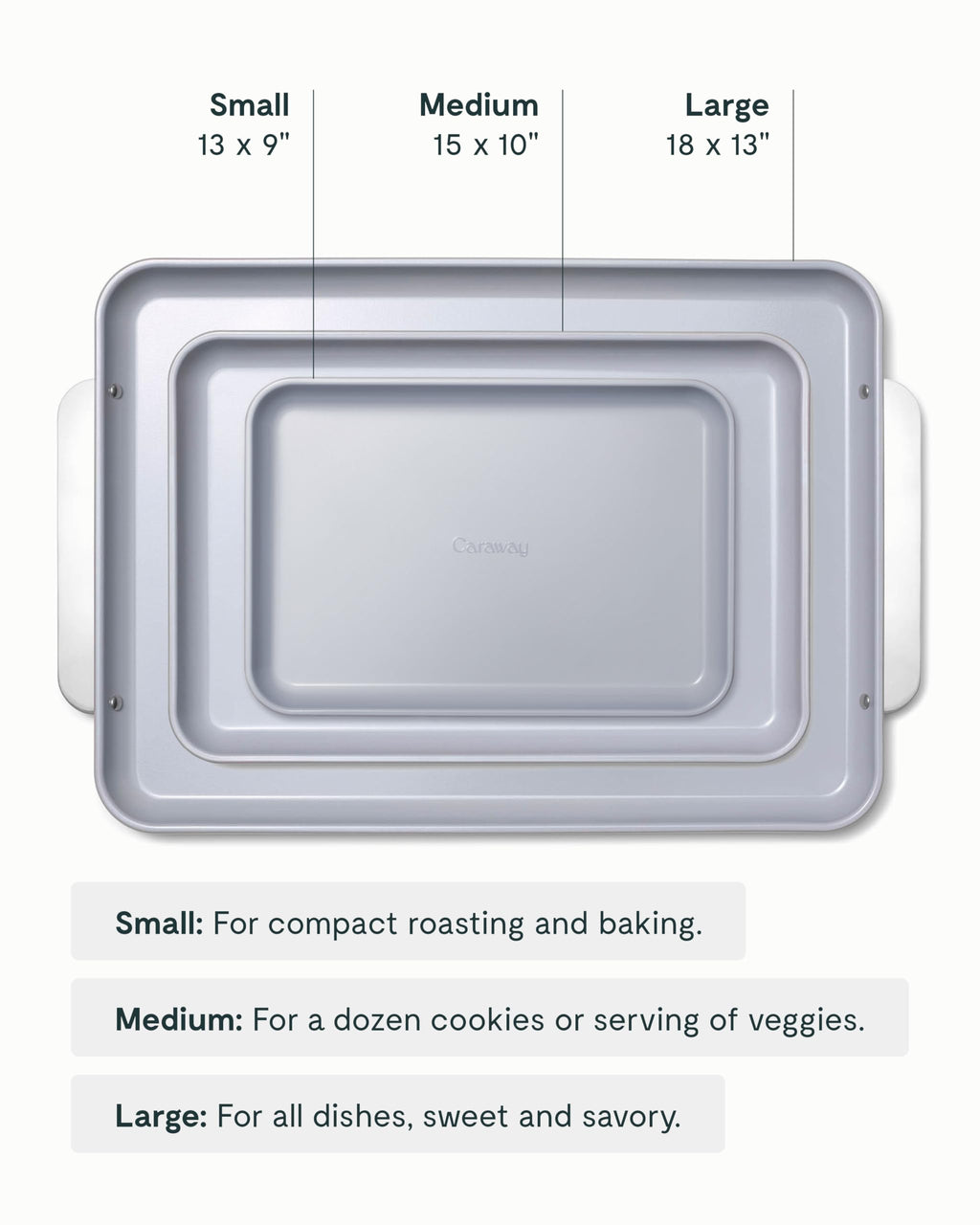 Caraway Nonstick Ceramic Small Baking Sheet (9x13”) – Non-Toxic, PTFE & PFOA Free – Oven Safe – Aluminized Steel Core – Mini Sheet Pan for Baking, Roasting & More - Cream