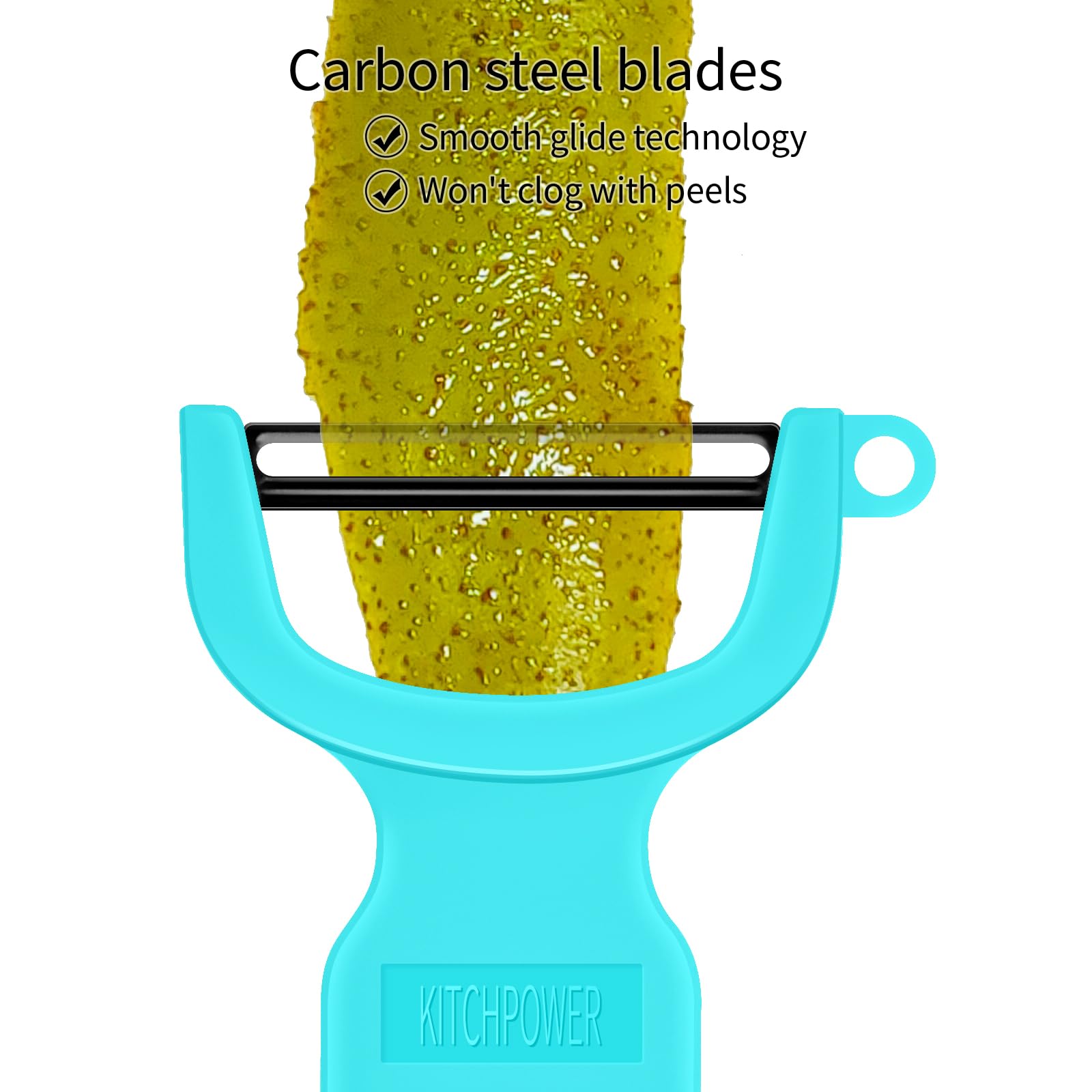 Original Vegetable Peeler Carbon Steel Blade 3-Pack Red/Green/Yellow