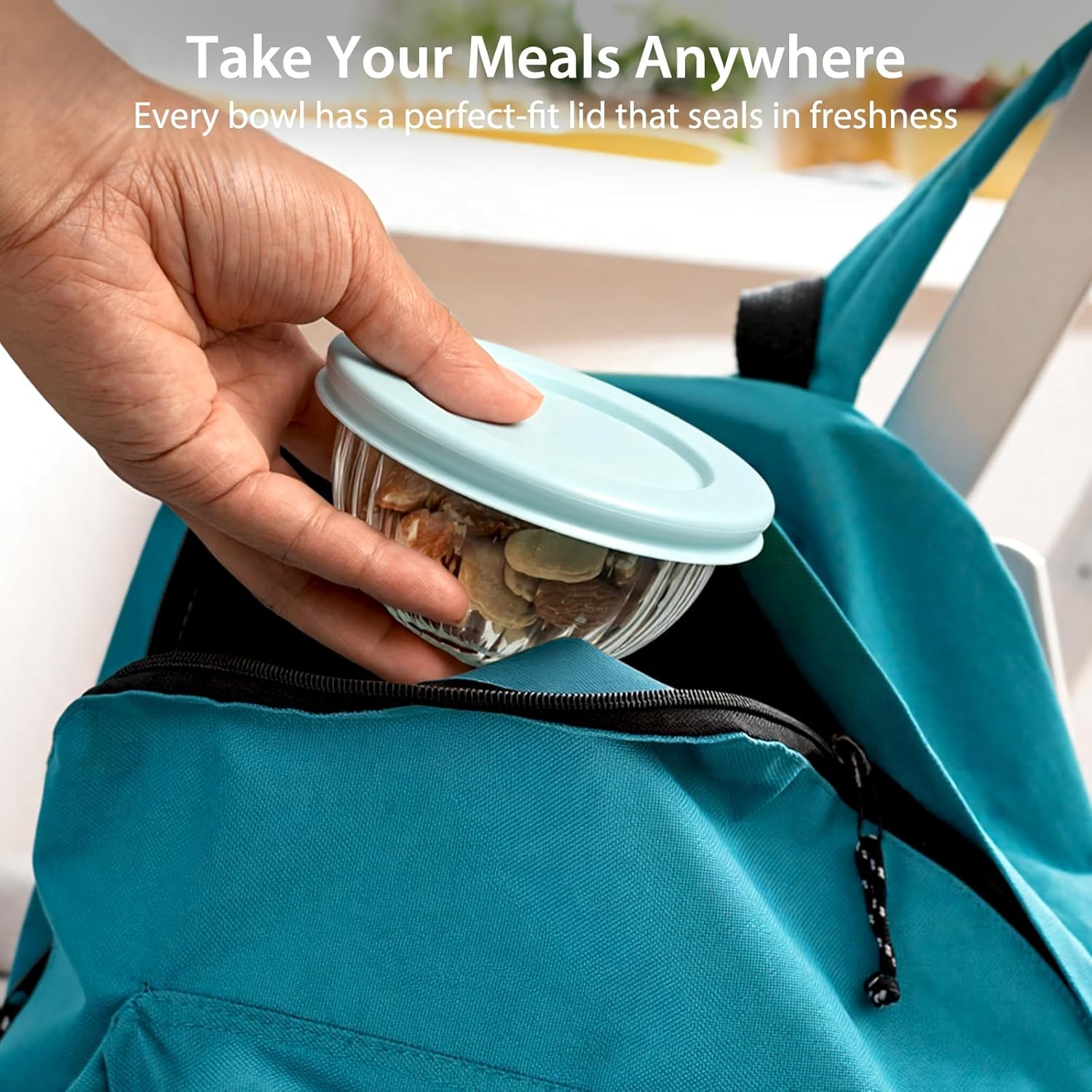 Freshmage Small Glass Bowls with Lids, [8 Pack-6.25 Oz] Meal Prep Bowls Set, Stackable Small Food Storage Containers for Leftovers, Snacks, Nuts, Dips, Dessert, Dishwasher & Microwave Safe