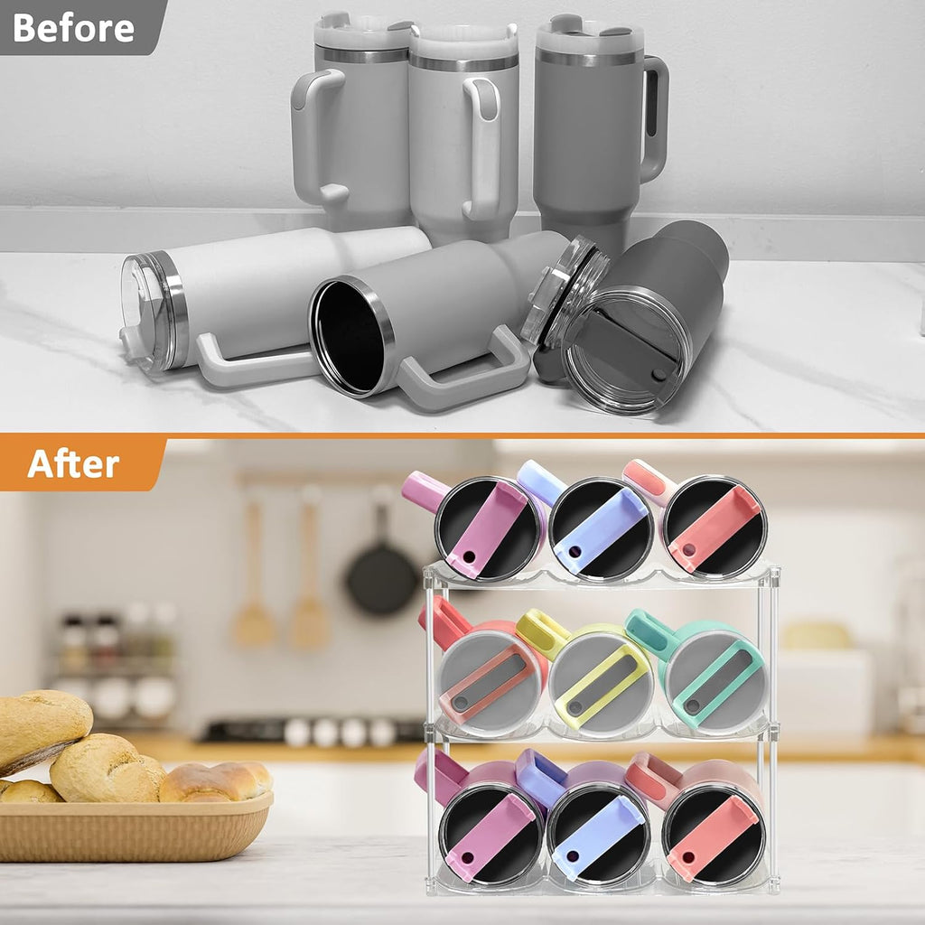 Homecor Silverware Organizer & Water Bottle Organizer for Stanley 40 oz Tumbler