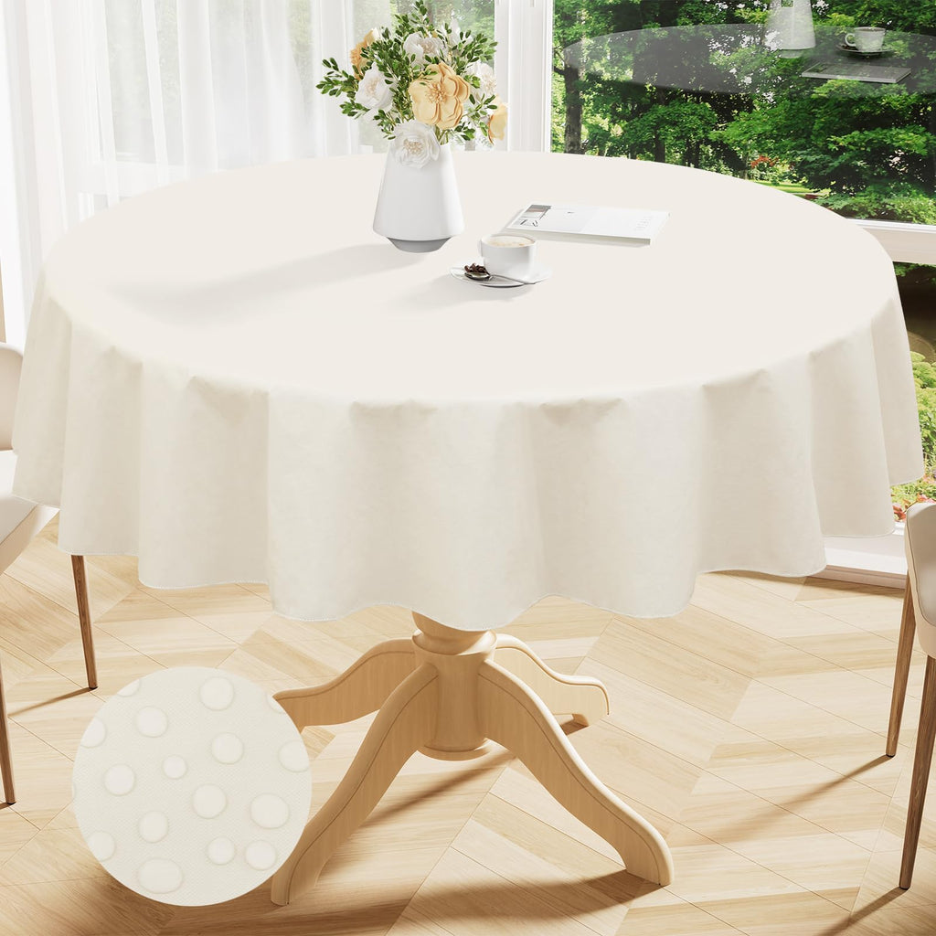 Smiry Rectangle Table Cloth 60x84 Inch, Waterproof Wipeable Vinyl Tablecloths Protector, Oil Spill Proof Plastic Table Cover for Dining, Picnic, Camping, Outdoor, Clear