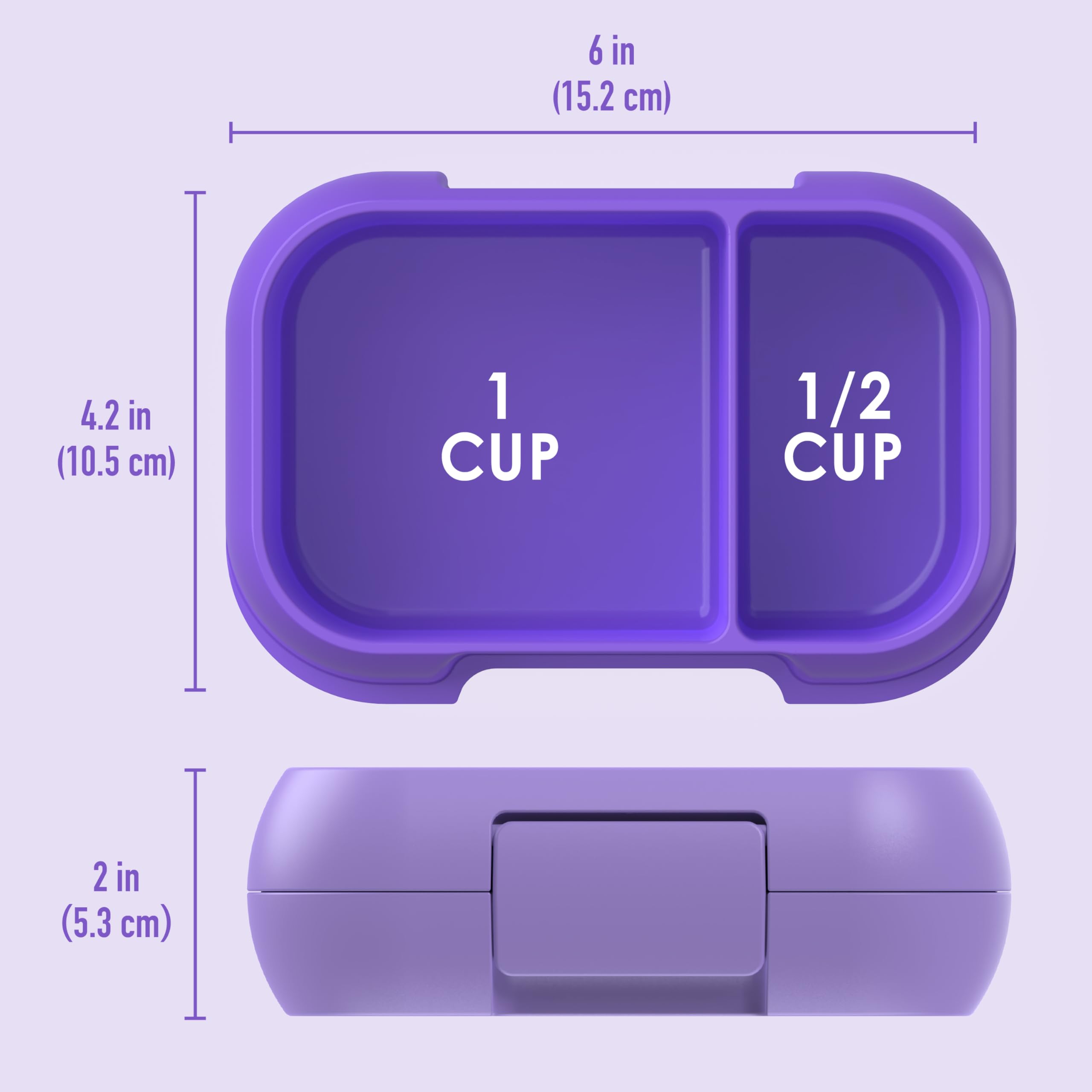 Bentgo Kids Snack - 2 Compartment Leak-Proof Bento Box Container for Snacks and Small Meals, Easy-Open Latch, Dishwasher Safe, BPA-Free for School, Daycare, & Sports - Ideal for Ages 3+ (Green/Navy)