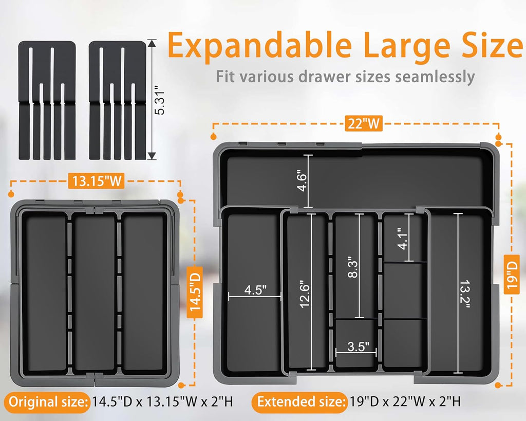 Homecor Silverware Organizer + Extra Large Trash Bag Holder