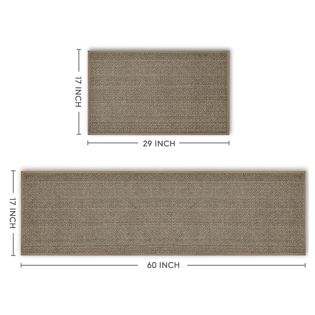 Artoid Mode Washable Non Slip Kitchen Rugs and Mats Set of 2, Rubber Backing Absorbent Kitchen Mats for Floor Front of Sink - 17x29 and 17x47 Inch