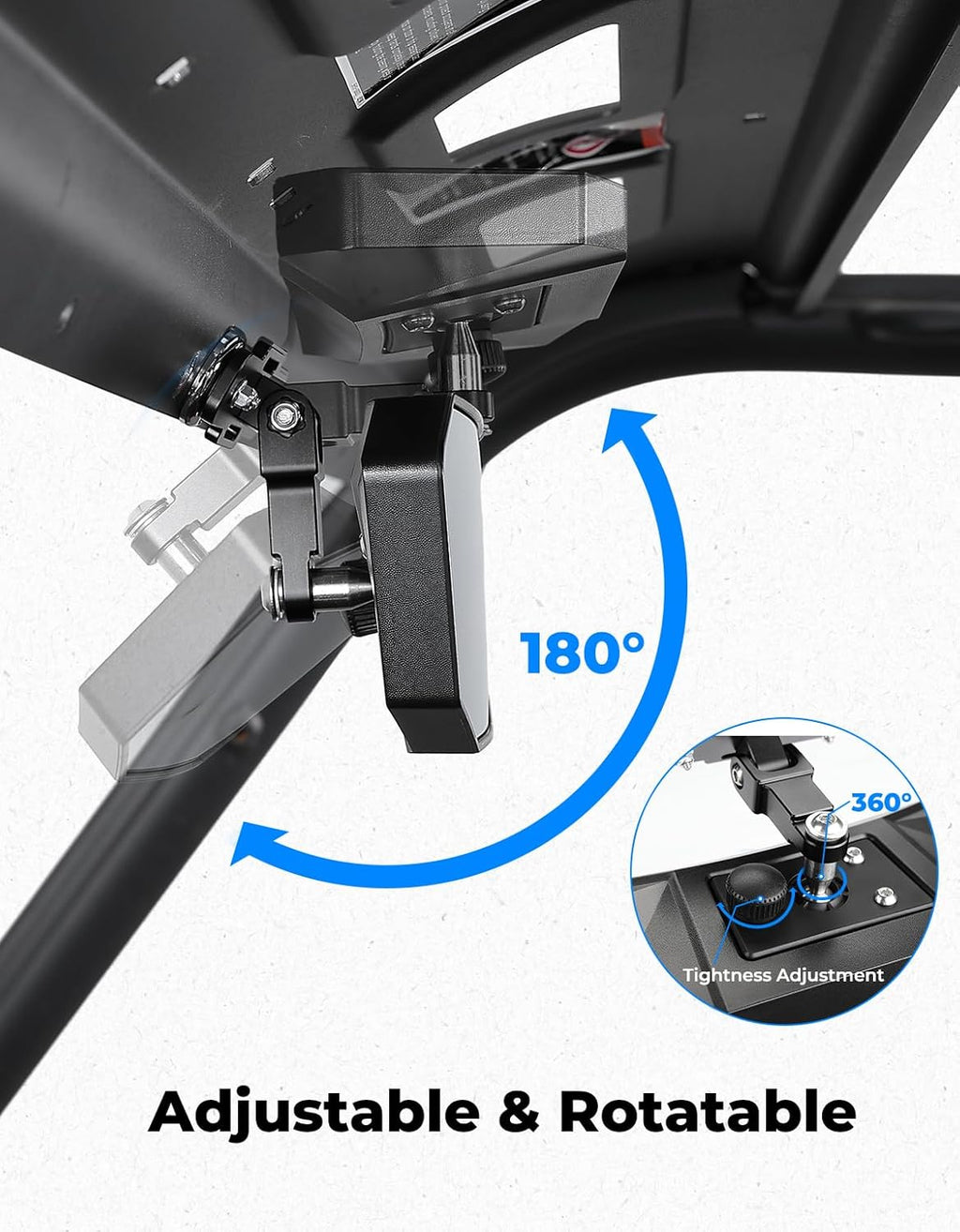 KEMIMOTO Magnetic Rear View Mirror, Universal Magnetic Tractor Mirror Fit for Golf Carts, Forklifts, Trucks, UTV, Compatible with Polaris Ranger, Can-Am Defender, EZGO RXV TXT, No Drilling Required