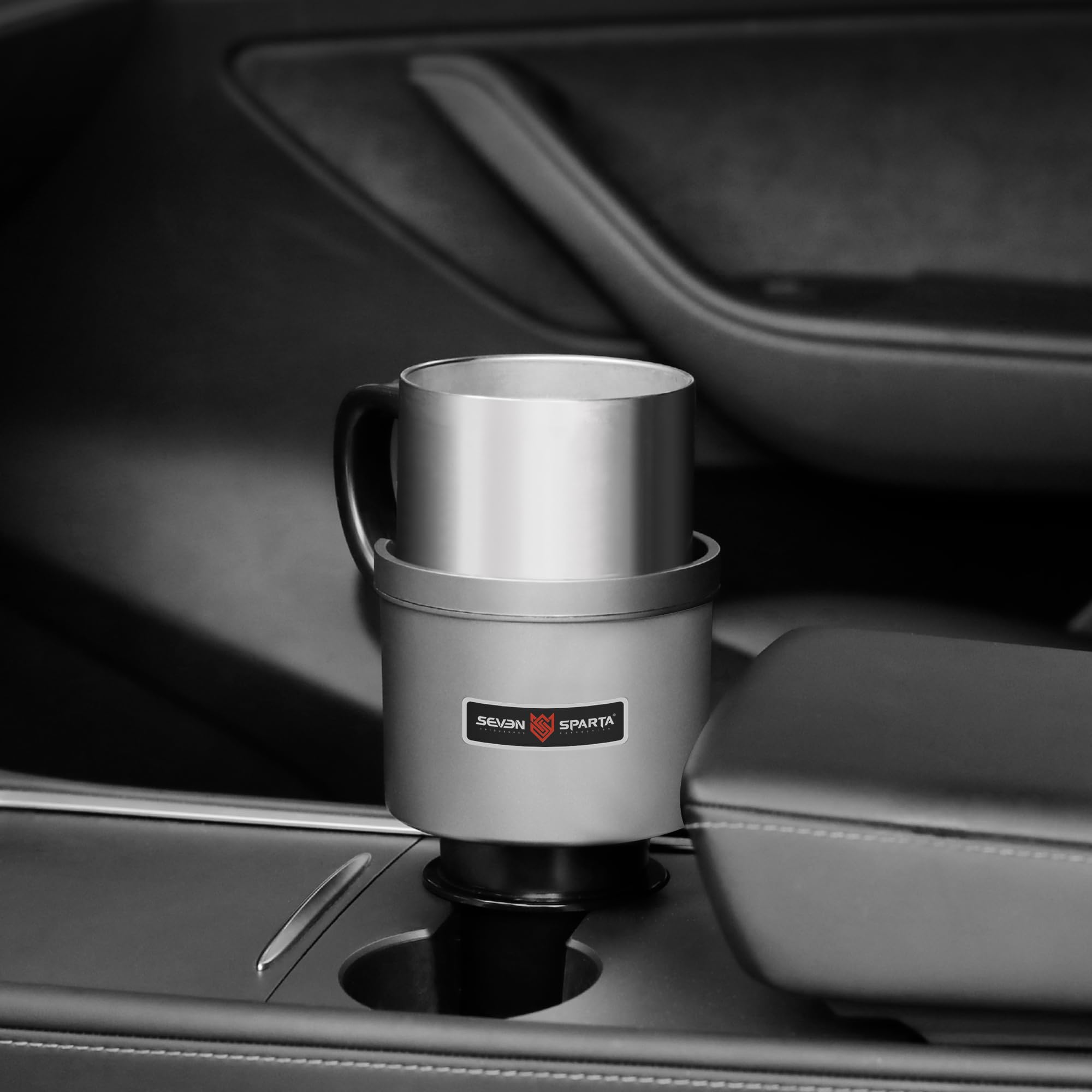 Upgraded Car Cup Holder Expander Adapter with Offset Adjustable Base, Compatible with Yeti 14/24/36/46oz Ramblers, Hydro Flasks 32/40oz, Other Large Bottles Mugs in 3.5"-4.0", 1 Pack