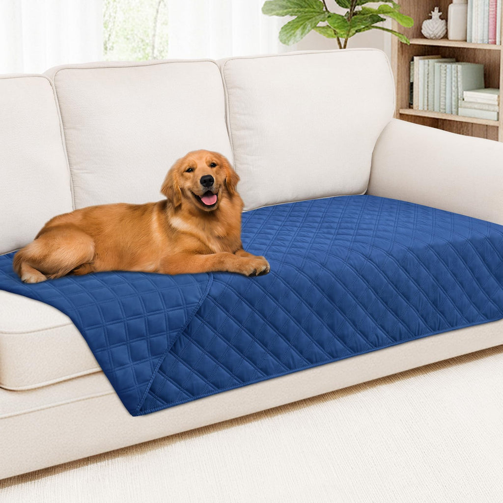 Smiry Waterproof Couch Covers for Dogs Washable, Reversible Pet Couch Covers for 3 Cushion Sofa Pet Friendly, Soft Sofa Furniture Protector for Dogs Cat Kids, Checkered (30"x70", Grey/Dark Grey)