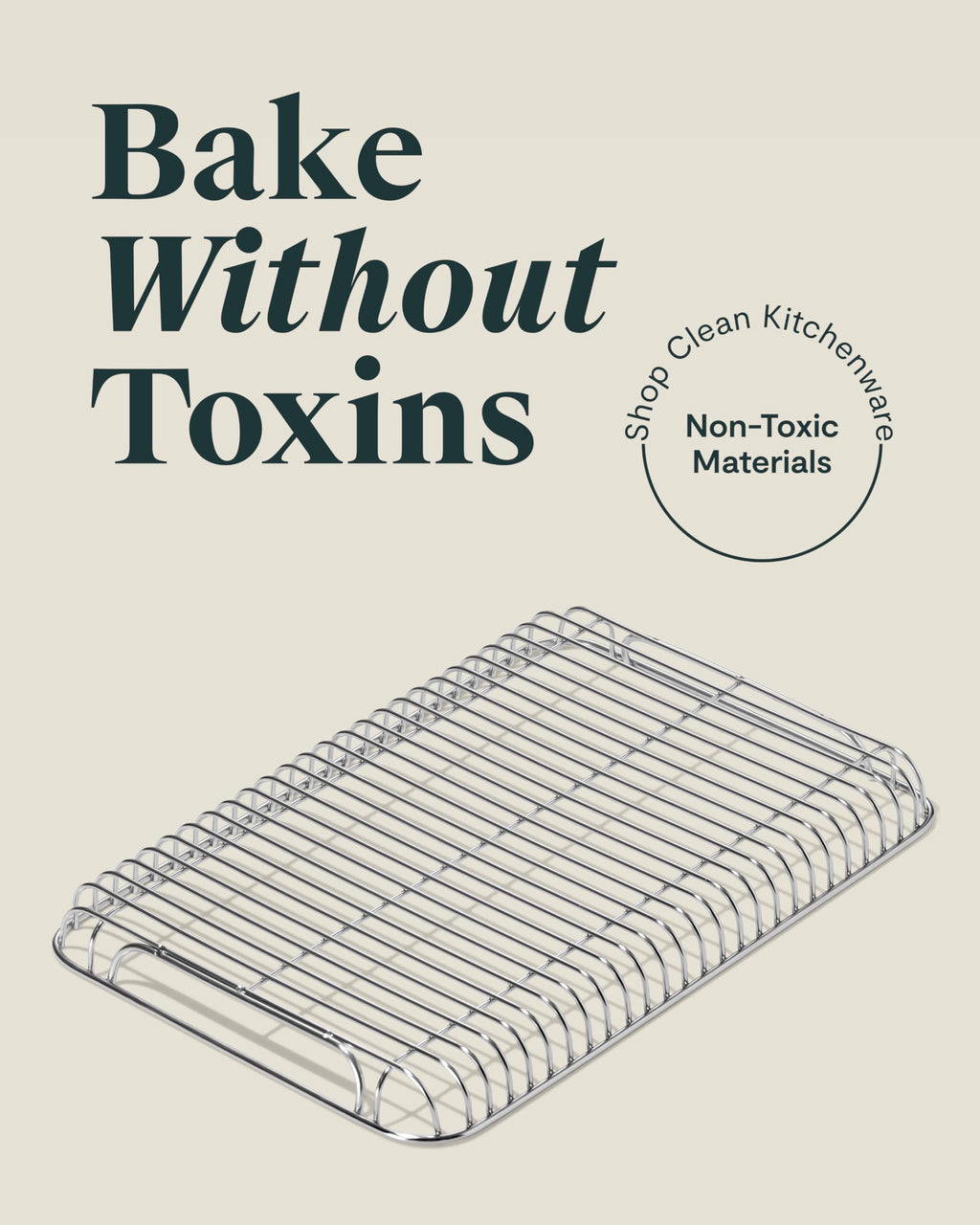 Caraway Stainless Steel Cooling Rack - 18" x 13" - For Cooling Baked Goods, Icing, & More - Designed to Fit Into Our Large Baking Sheet