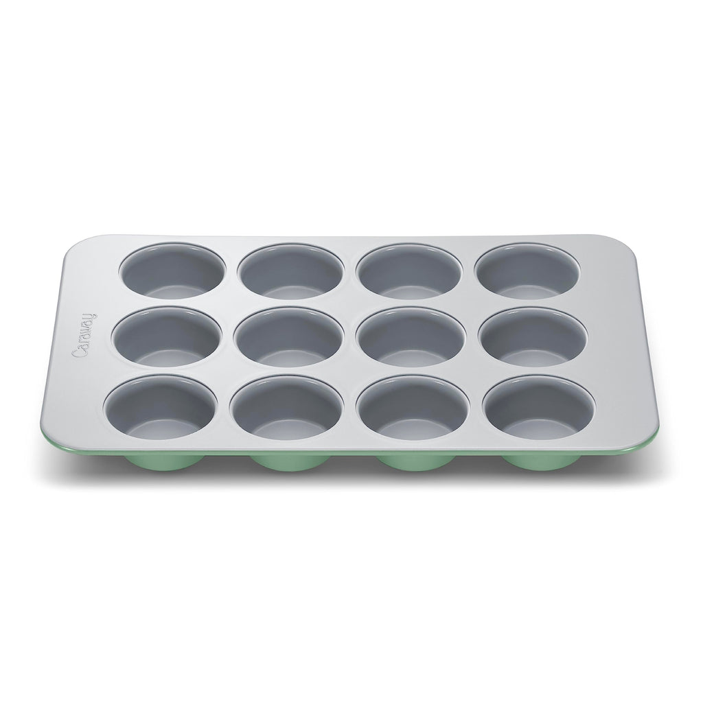Caraway Non-Stick Ceramic 12-Cup Muffin Pan - Naturally Slick Ceramic Coating - Non-Toxic, PTFE & PFOA Free - Perfect for Cupcakes, Muffins, and More - Cream