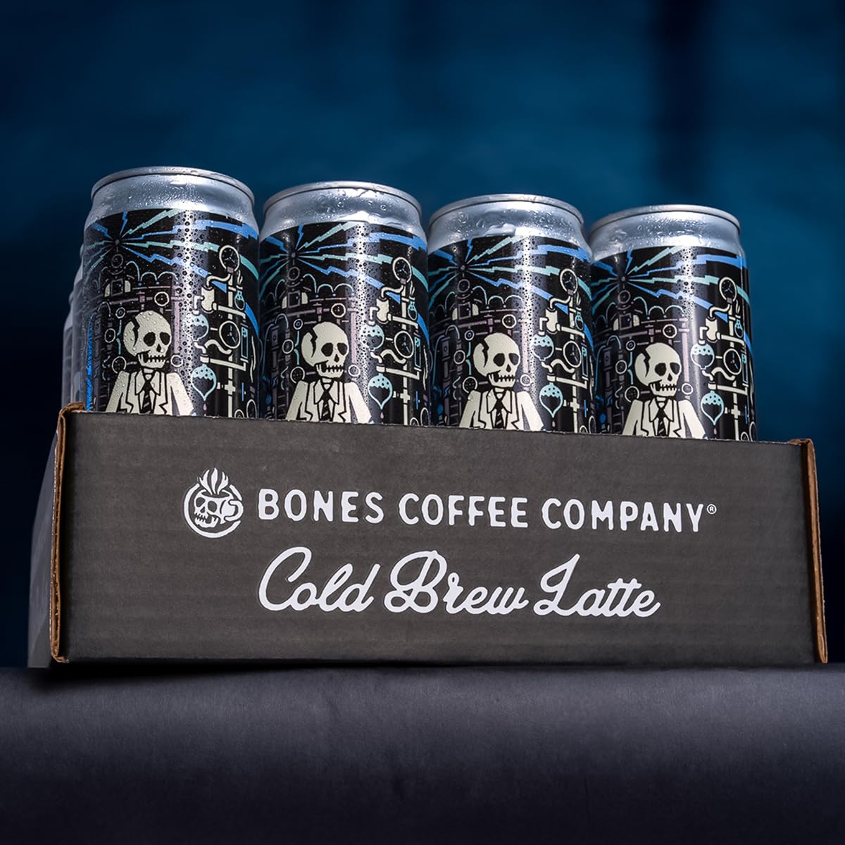 Bones Coffee Company S'mores Iced Coffee Latte - S'mores Flavored Canned Coffee Drink - 12 Pack Cans - 11 Oz Each