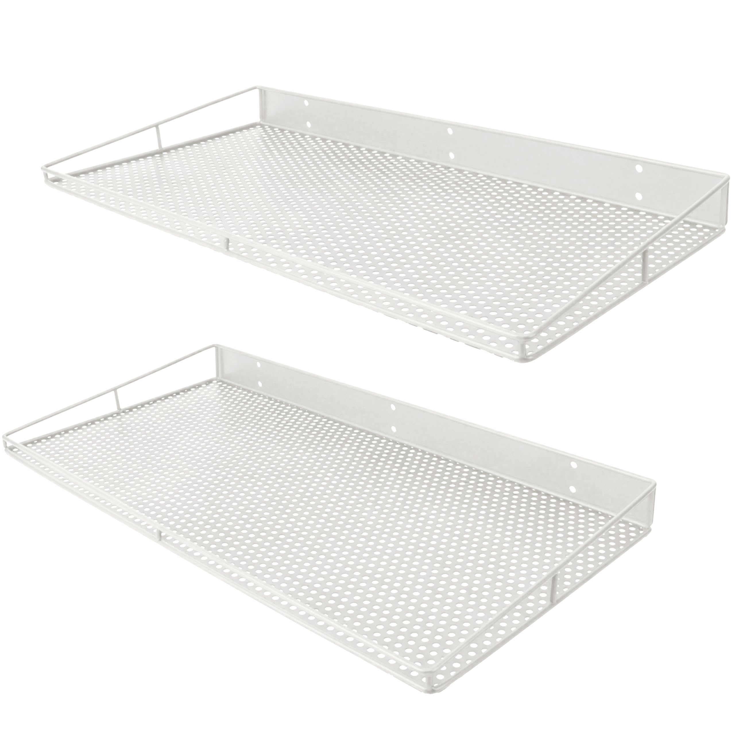 RedCall Heavy-Duty Wall Shelf, 2 Pack Garage Shelf, 23.5" x 12" Large Wall Mounted Shelves for Garage, Laundry Room, Closet, Holds Up to 75 Lbs