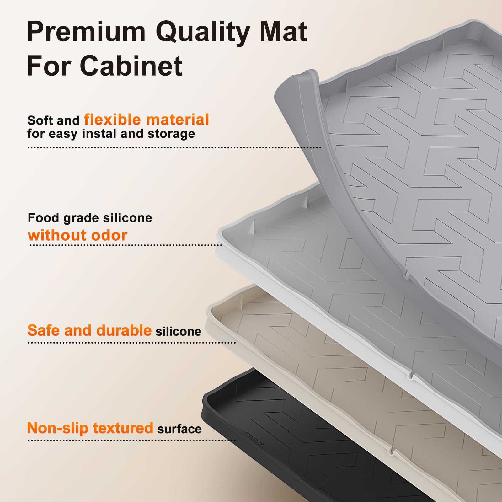 2025 Pro Sevenblue Waterproof Under Sink Mat, 22" x 19" Under Sink Liner and Protector for Bottom of Kitchen Sink, Bathroom Silicone Basin Undersink Mat Cabinet Shelf Drip Tray (Black, 22" L×19" W)