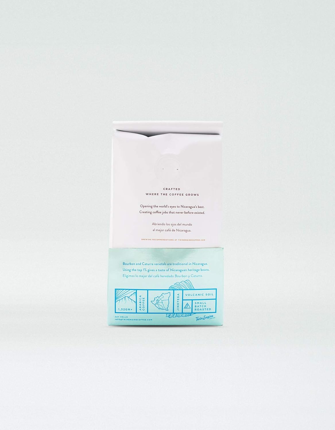 Twin Engine Coffee ESTATE BLEND - Breakfast Roast, Whole Bean, Nicaraguan Coffee, 400g 14.1oz | Rich Specialty Grade Coffee packaged at the source |