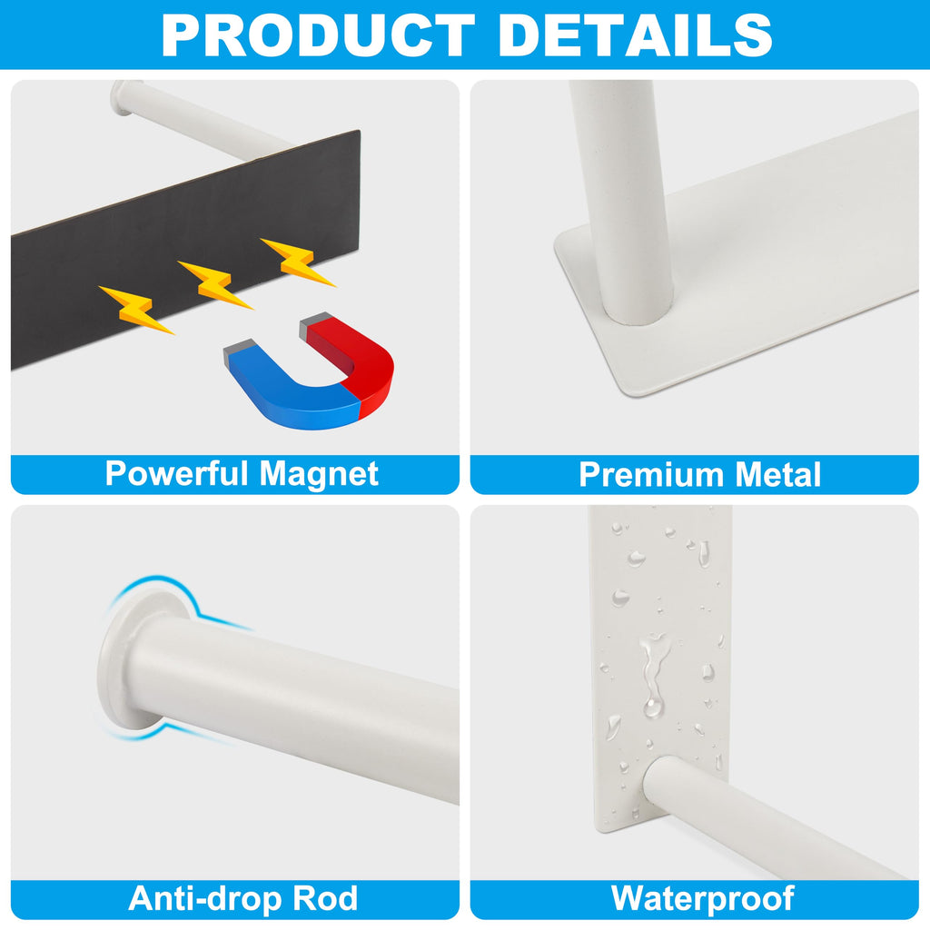 RedCall Magnetic Hanger Organizer for Washing Machine,Strong Magnet Hanger Storage Rack for Laundry Room Organization,Stacker Holder (White)