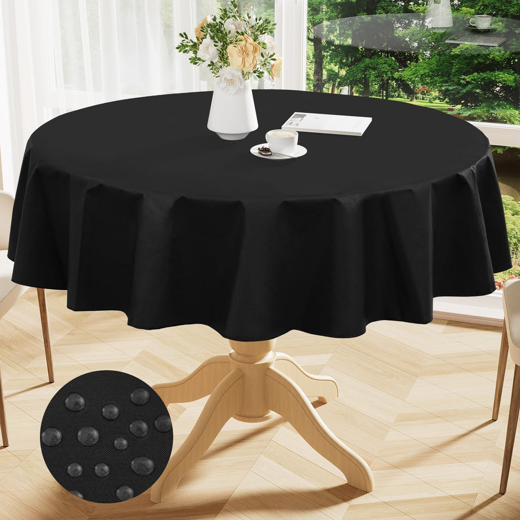 Smiry Rectangle Table Cloth 60x84 Inch, Waterproof Wipeable Vinyl Tablecloths Protector, Oil Spill Proof Plastic Table Cover for Dining, Picnic, Camping, Outdoor, Clear