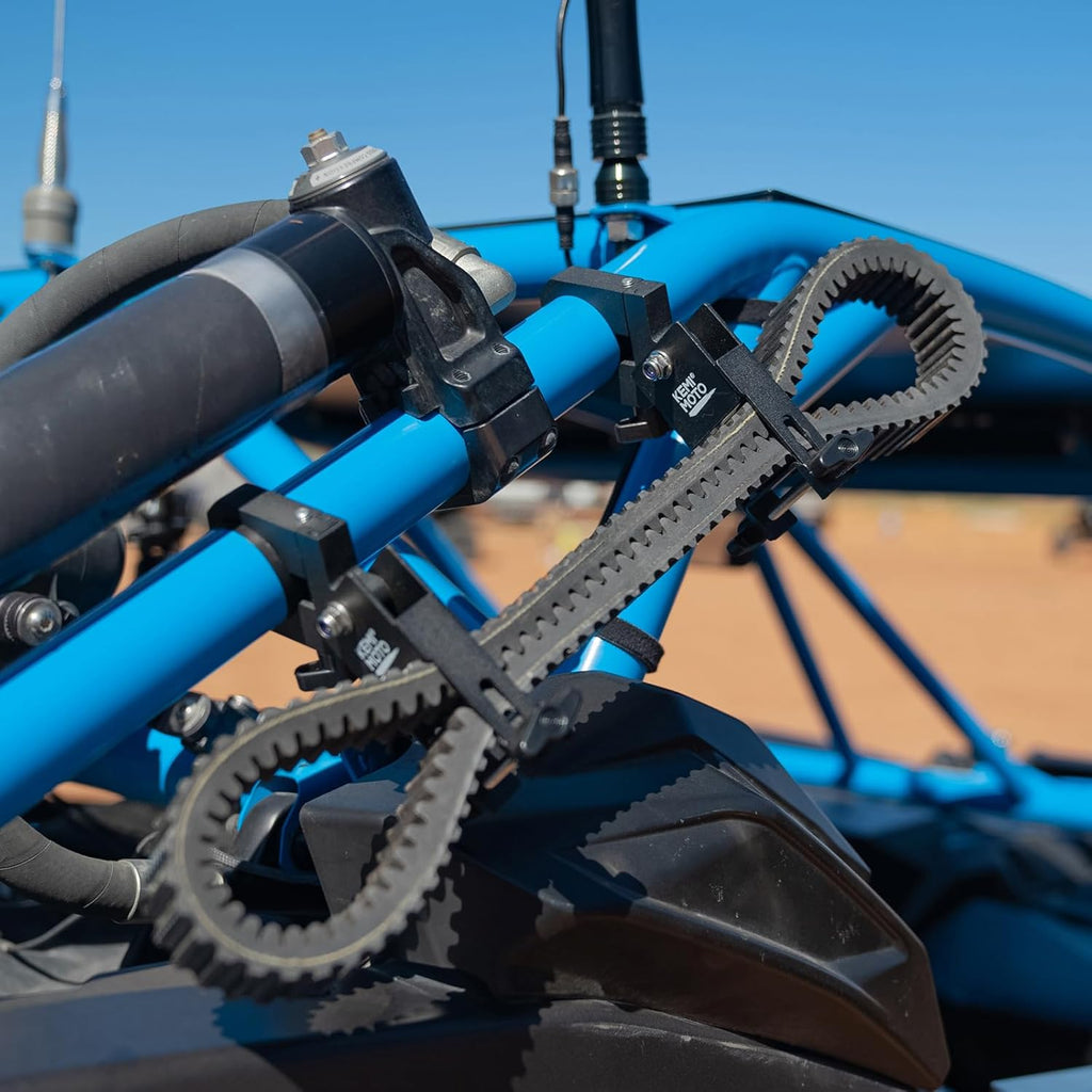 KEMIMOTO UTV Drive Belt Holder, Universal Belt Mount Fit 1.5”-2” Roll Bars Compatible with Polaris RZR Can Am Teryx Mule
