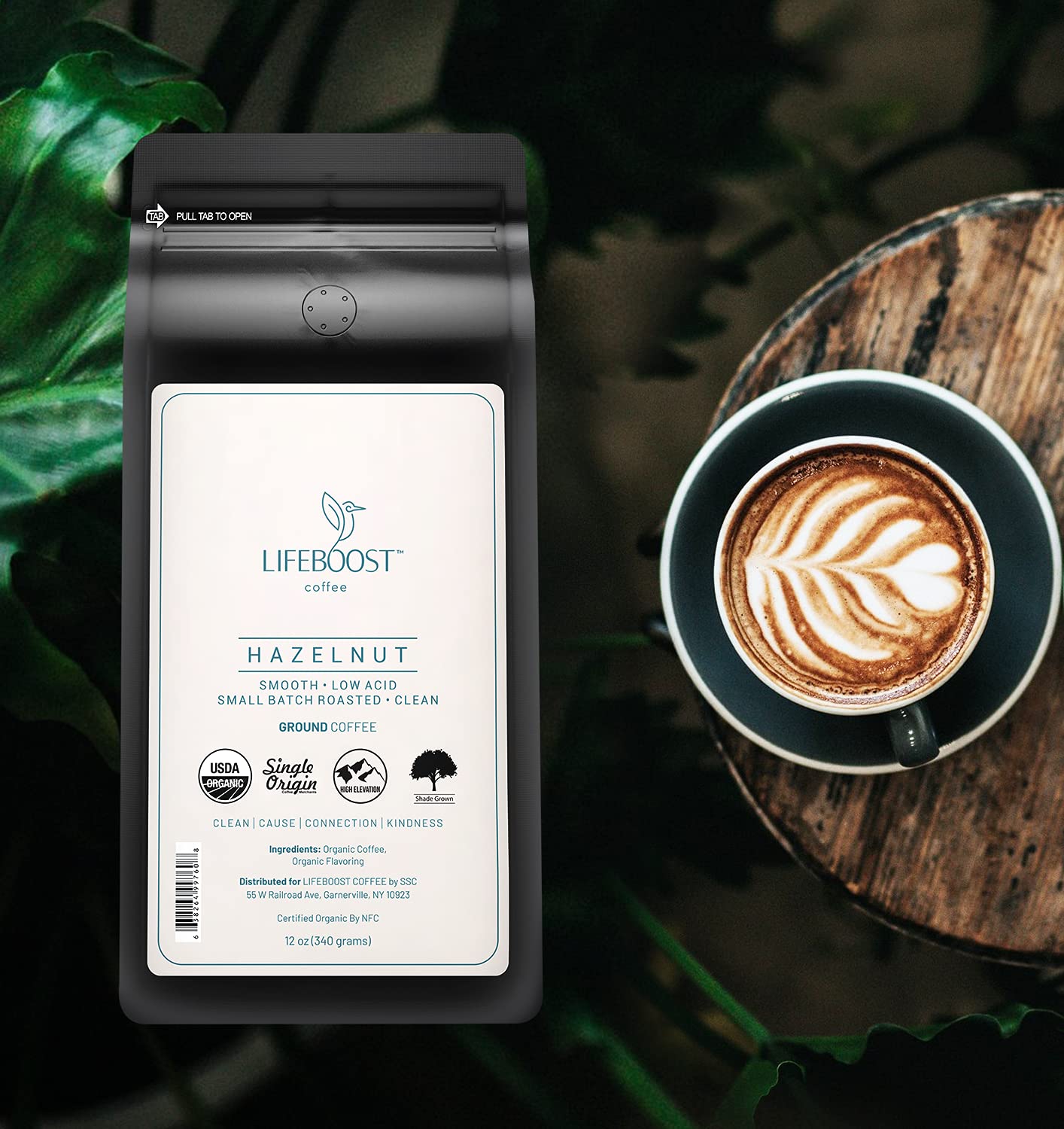Lifeboost French Vanilla Ground Coffee - Non-GMO Low Acid Single Origin USDA Organic Coffee - Third Party Tested For Mycotoxins & Pesticides - 12 Ounces