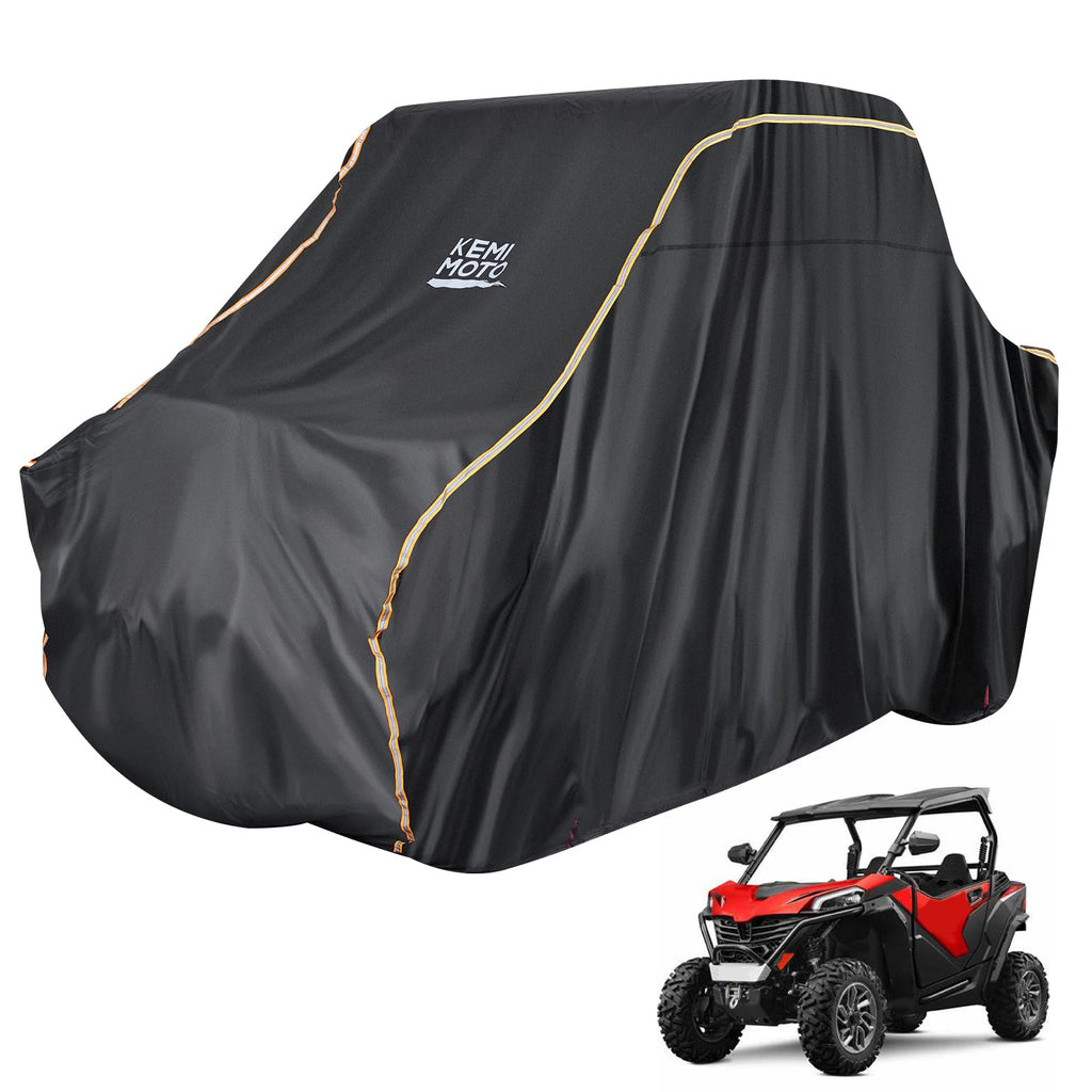 KEMIMOTO UTV Cover 2 Seater All-Weather Protection, Compatible with Polaris Ranger XP 1000/ Mule/Pioneer/Wolverine/CFMOTO UForce, Ranger Cover 2-3 Seater PU Oxford Cloth Windproof Medium Size