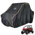 KEMIMOTO UTV Cover 2 Seater All-Weather Protection, Compatible with Polaris Ranger XP 1000/ Mule/Pioneer/Wolverine/CFMOTO UForce, Ranger Cover 2-3 Seater PU Oxford Cloth Windproof Medium Size