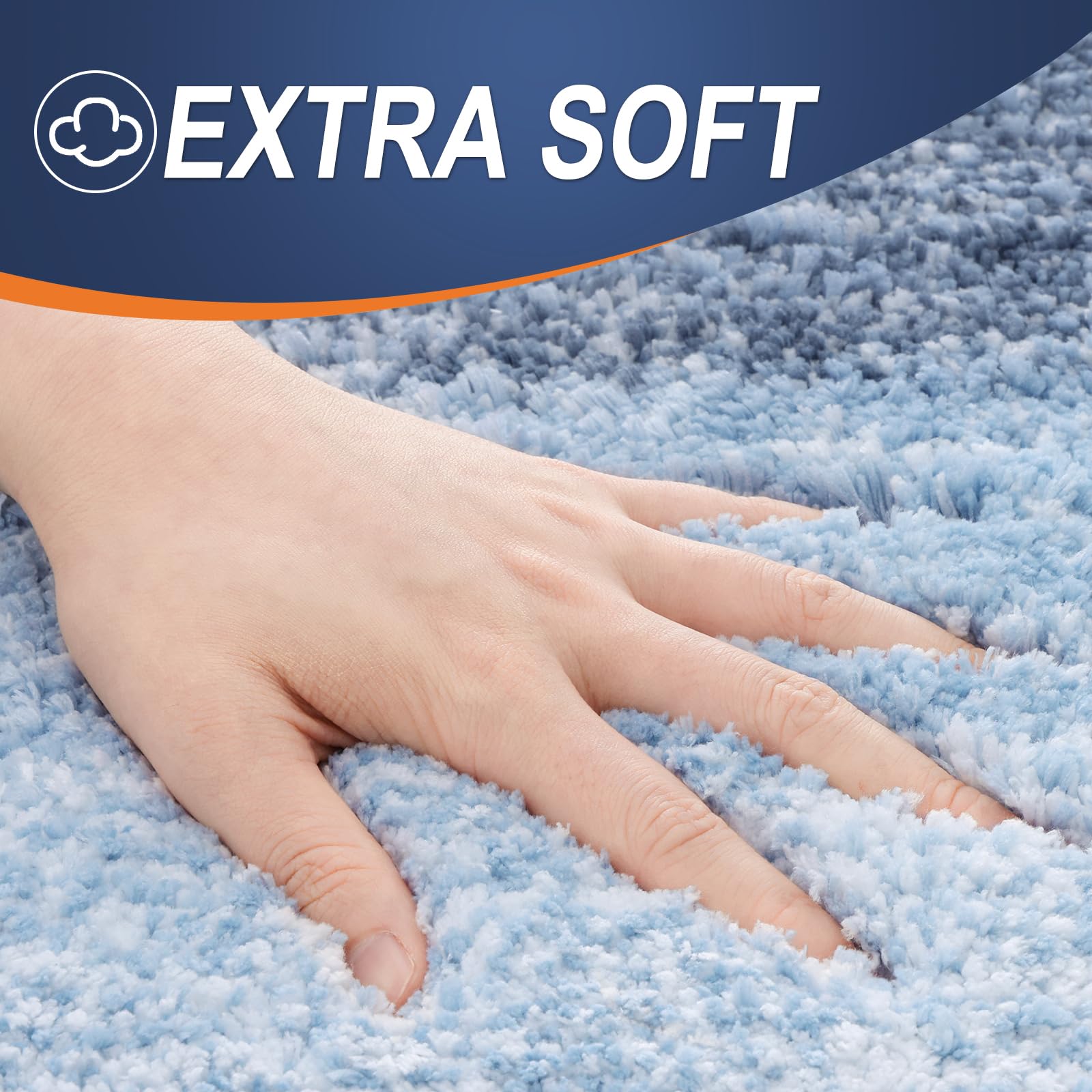 OLANLY Bathroom Rugs Sets 3 Piece, Soft Microfiber Absorbent Bath Mat, U-Shaped Contour Toilet Mat and Toilet Lid Cover, Quick Dry, Machine Washable, Toilet Cover and Rug Set for Bathroom, Grey