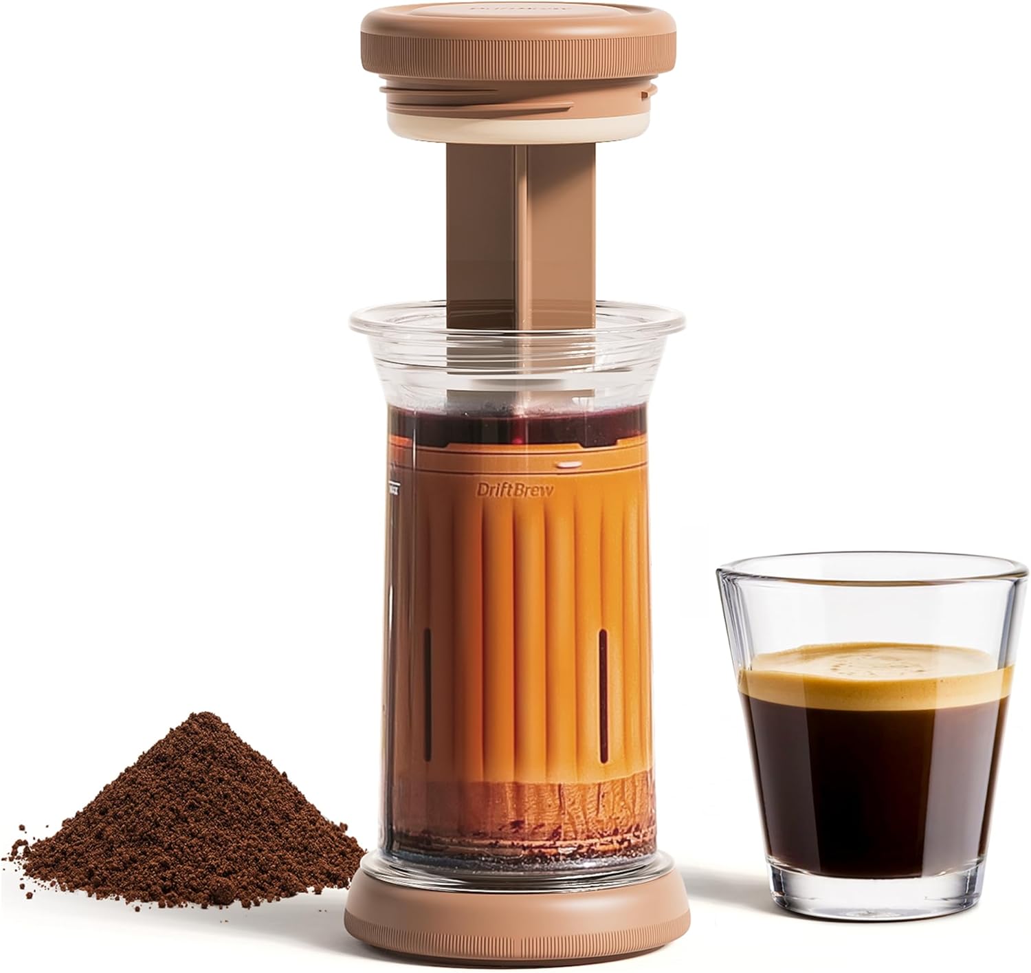 D1 All-in-one 1-2 Cup Portable Coffee Maker with 200-Count Paper Filters Included, Cold & Hot Brew, a French-press Style Coffee Press for Travel, Hiking & Camping