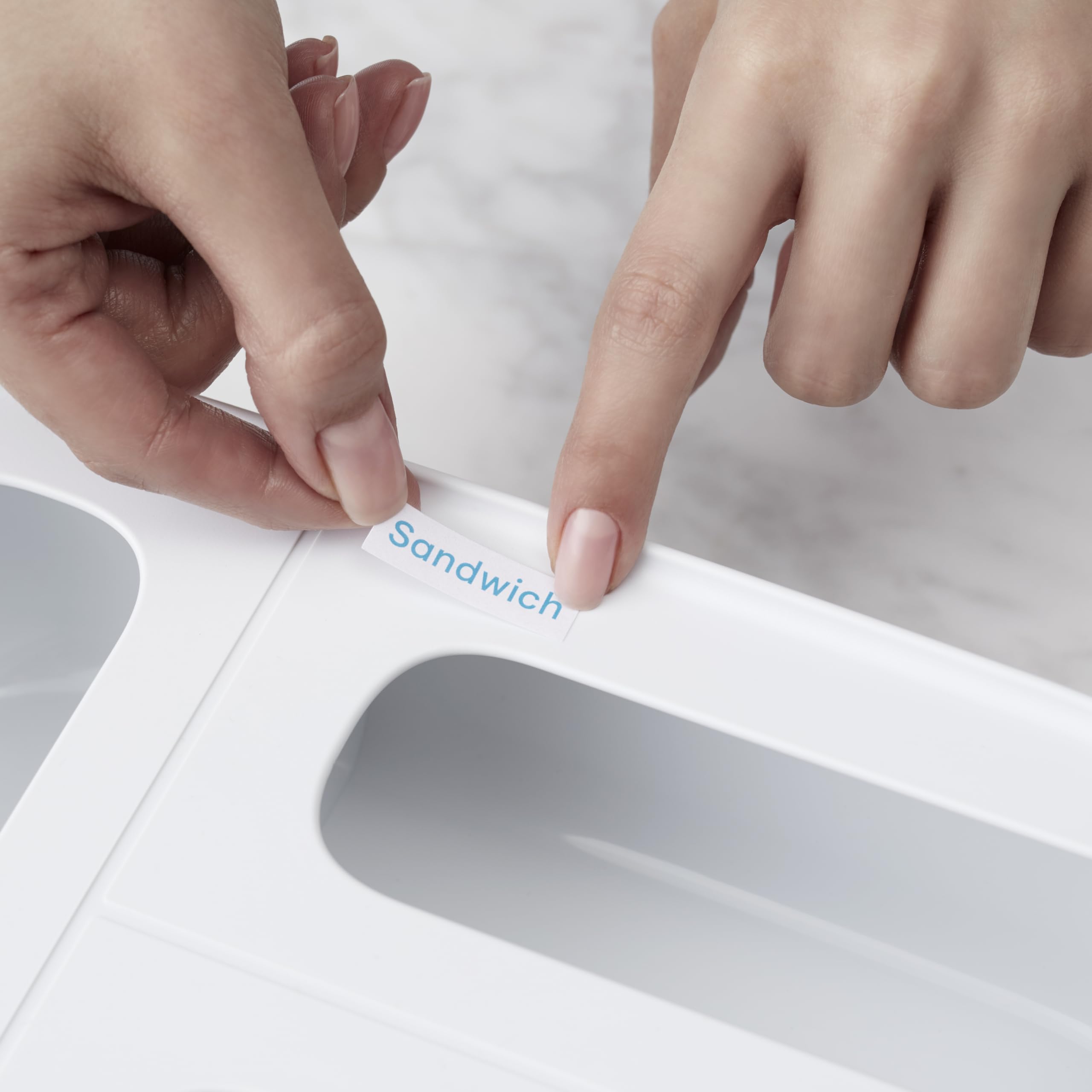 StoraBag Drawer Food Bags Dispenser, 4-Slot, Plastic Sandwich Bag Organizer for Kitchen Storage, White