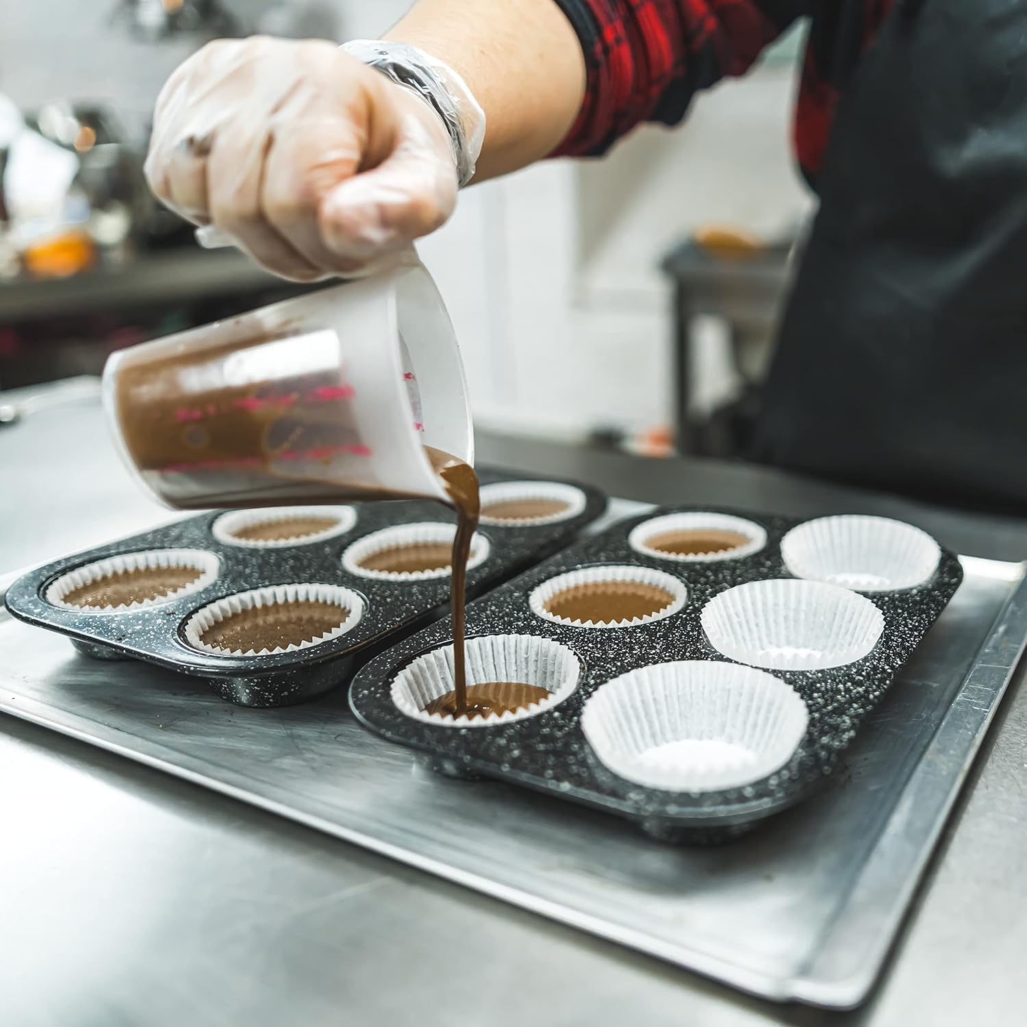 Non-stick 600pcs Standard Cupcake Liners for Baking, Greaseproof Parchment Muffin Liners, Natural Cupcake Papers for Party, Holiday, Wedding