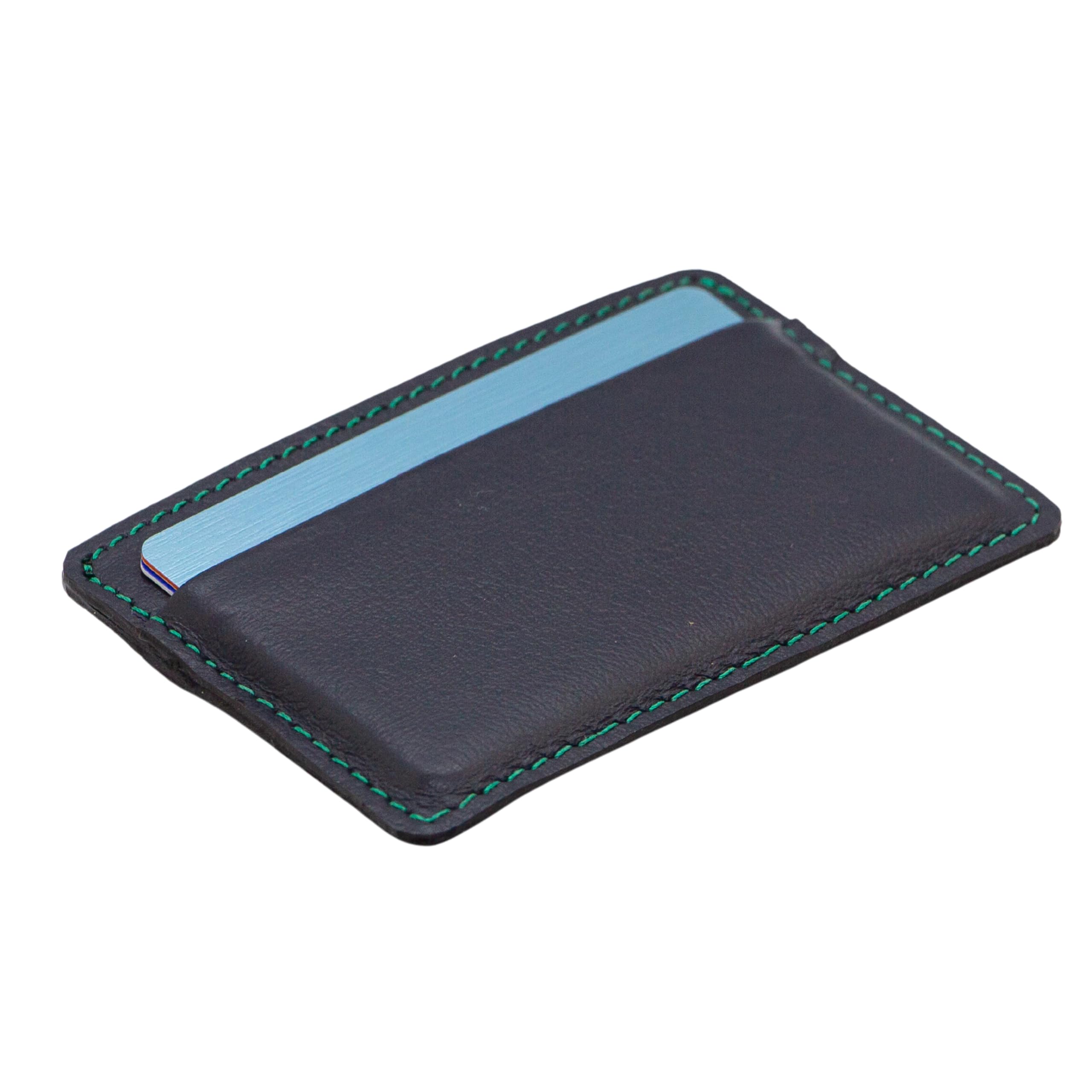 TWIN ENGINE COFFEE Handcrafted Leather Minimalist Wallet/Card Holder Wallet with 6 card capacity and cash pocket/Hand Stitched Top Grain/Slim/Perfect Gift/Men’s and Women’s/Origin Creations (Purple)