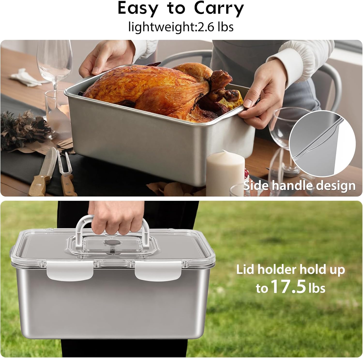 Freshmage Snackle Box Container and Stainless Steel Food Storage Containers with Lids