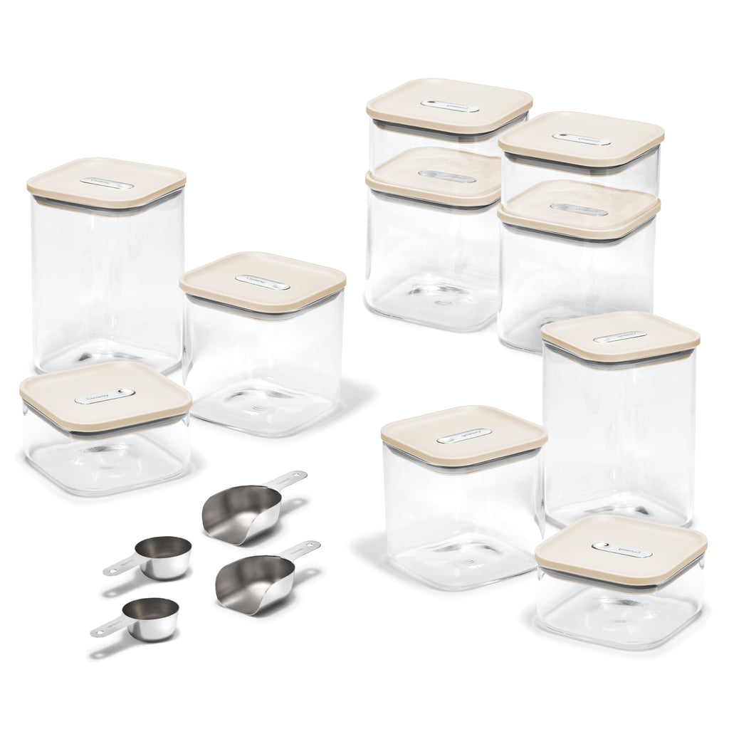 Caraway 13-Piece Glass Airtight Food Storage Containers with Lids – Non-Toxic, BPA-Free Kitchen Storage Containers – Stackable, Space-Saving Airtight Containers for Dry Goods and More - Navy